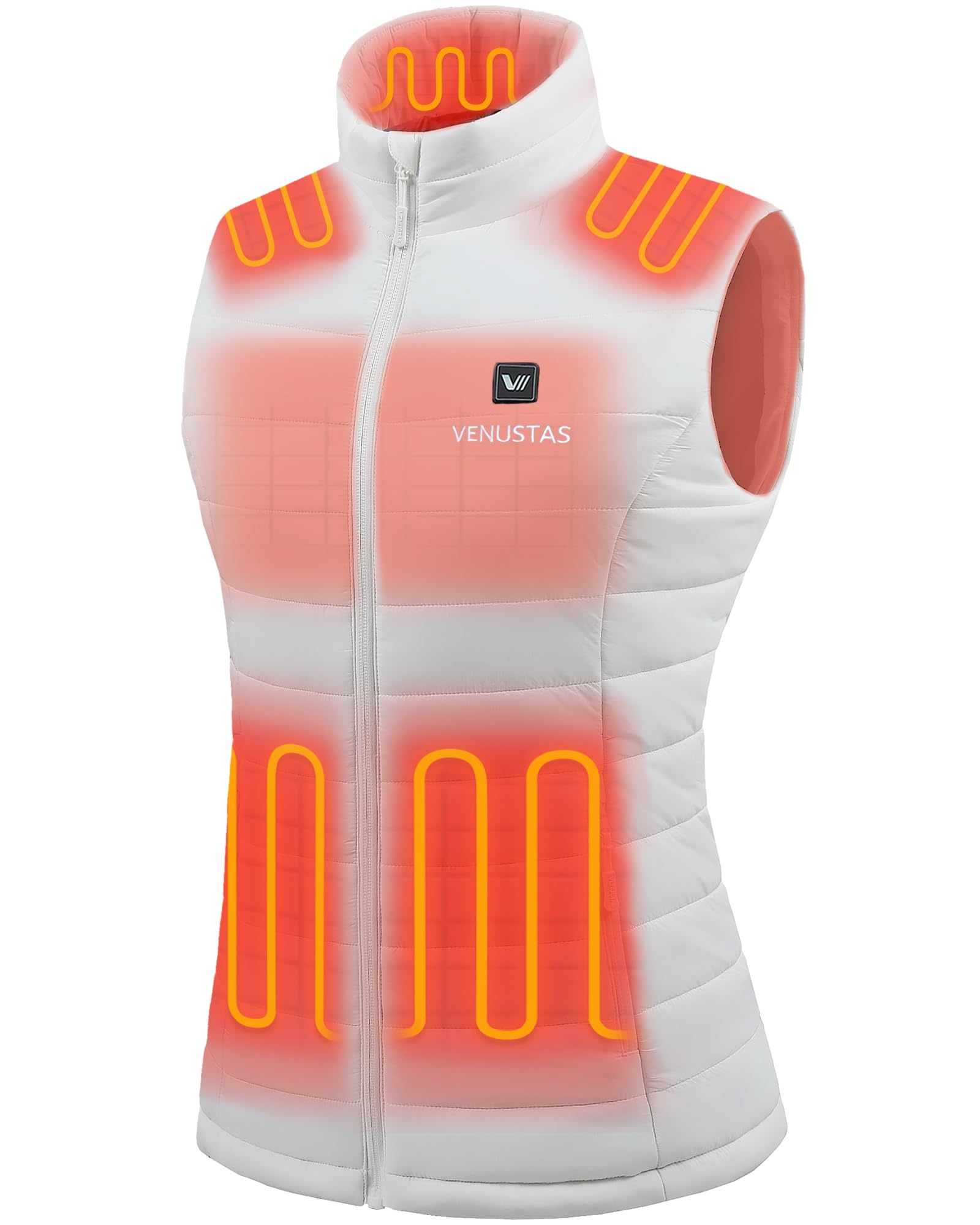 Venustas Women's Heated Vest with Rechargeable Battery - Lightweight Quilted Winter Vest for Outdoor Activities, Hiking & Cold Weather