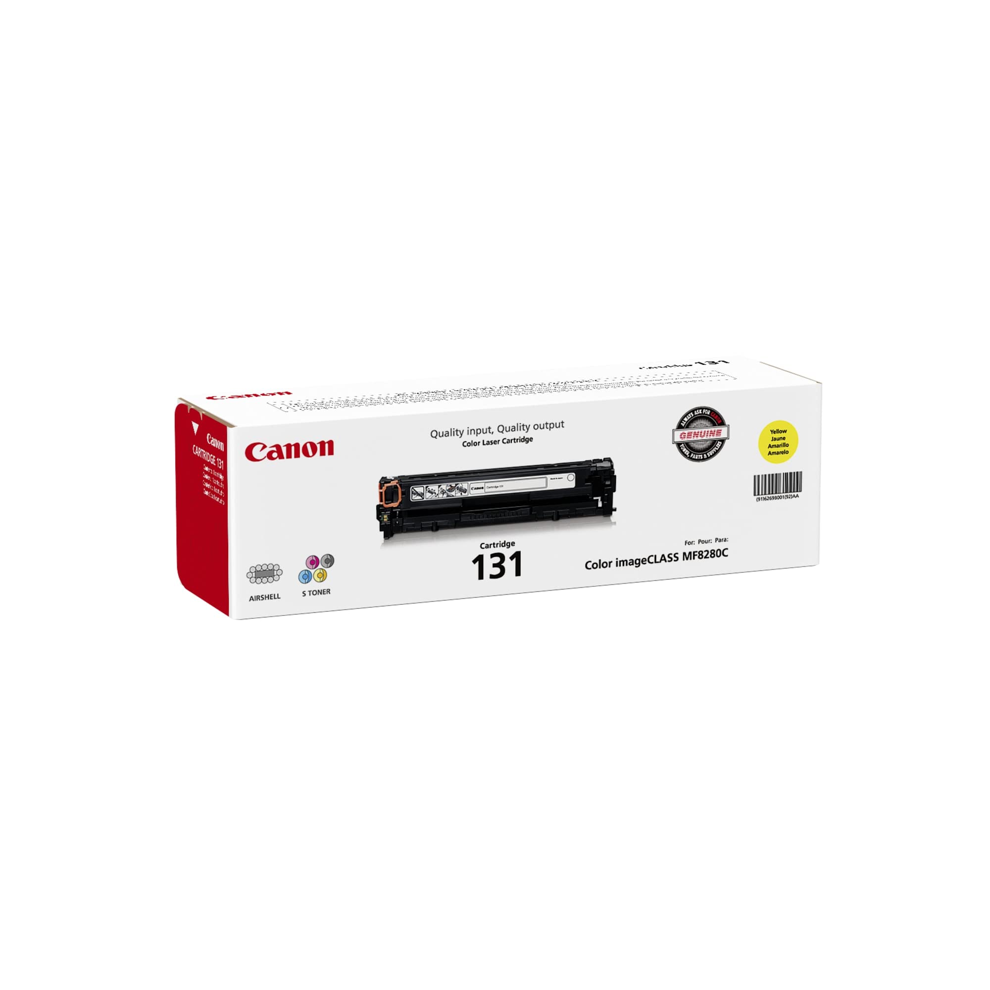 Canon 131 Yellow Toner Cartridge (6269B001AA) - High-Quality Replacement for Canon Printers | Perfect for Office & Home Printing
