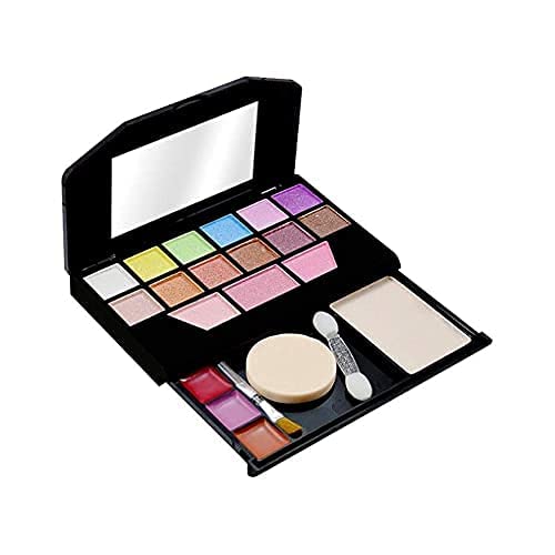 LIP N CHIC GLOW Women's & Girls' TYA Fashion Mini 5024 Multicolor Makeup Kit - 12 Color Eyeshadow Palette with Blush & Lip Gloss, Perfect for Party, Date Night & Everyday Makeup (Pack of 1)