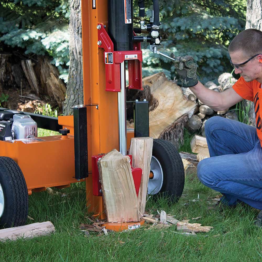 30 Ton Brave Log Splitter with Honda GC190 Engine - Heavy Duty Firewood Splitter for Home Heating, Landscaping, and Woodworking Projects