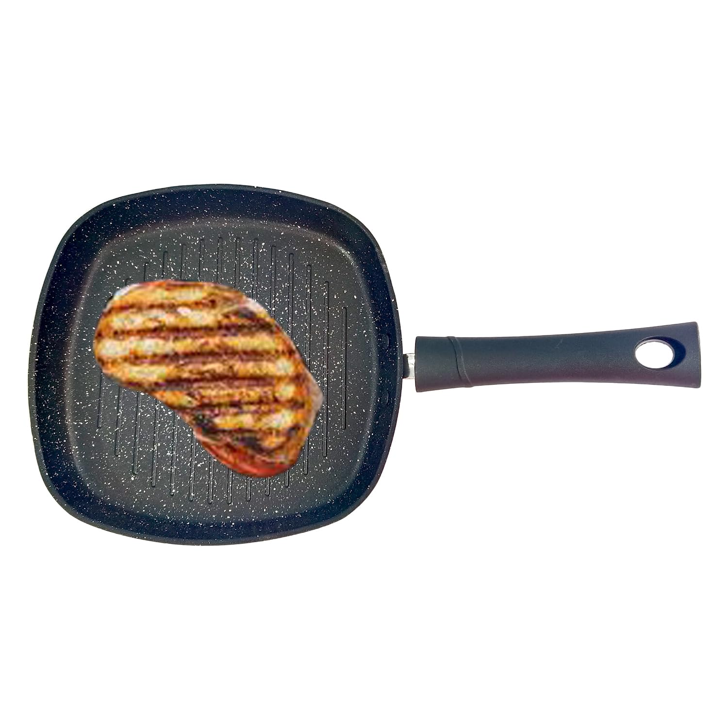 Non-Stick Square Aluminum Grill Pan for Gas Stove - Heavy Duty Grill Cookware for Indoor/Outdoor BBQ, Steak, Vegetables - Perfect for Home Kitchen, Camping & Backyard Cooking