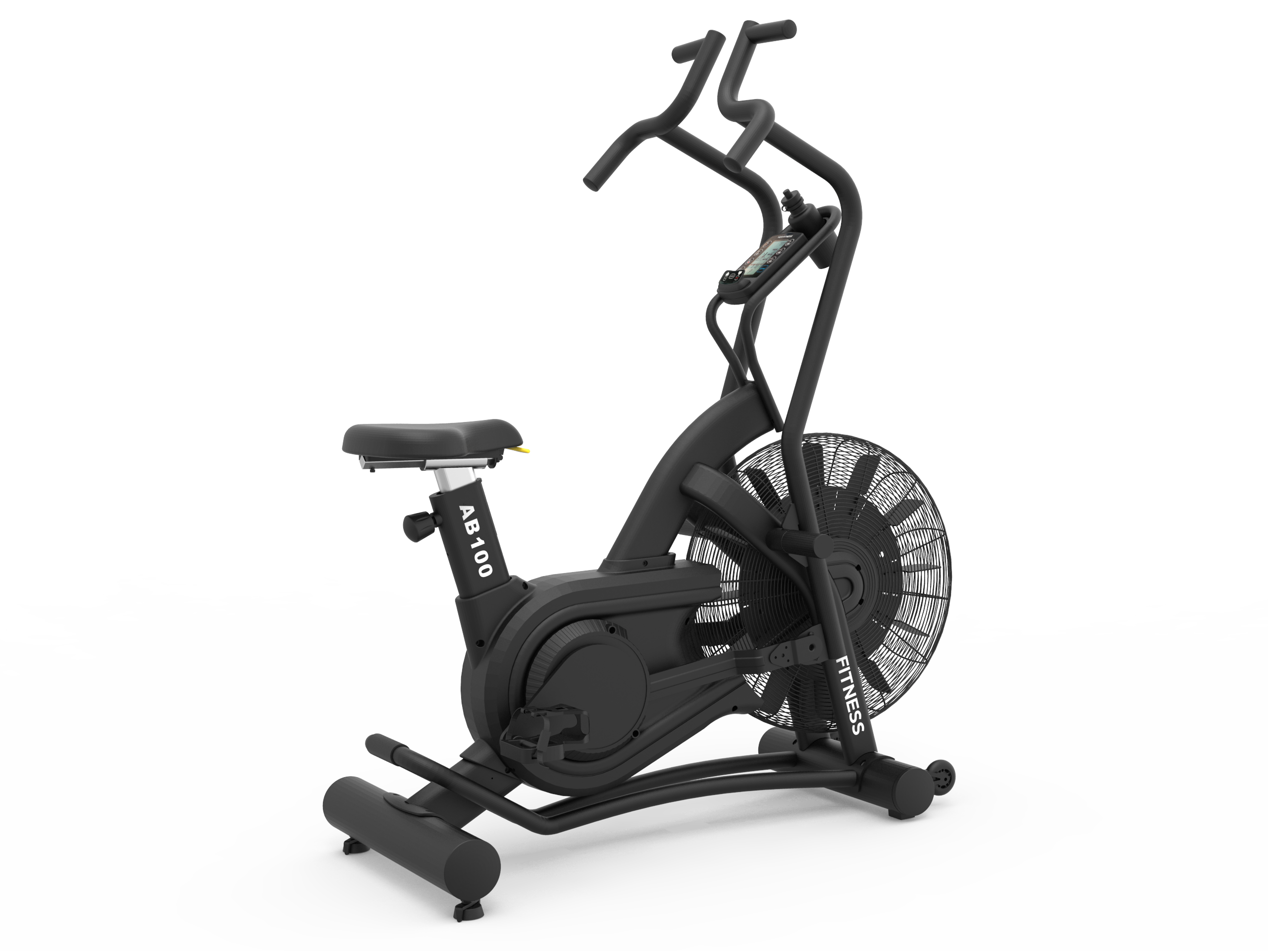 VO3 FITNESS AB100 Light Commercial Air Bike - Heavy Duty Exercise Bike for Home & Gym Workouts - Perfect for Cardio, HIIT & Full Body Training