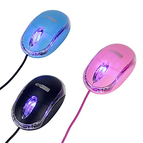 SOONGO Wired Optical Computer Mouse with Mini USB, 1.5M Cable, Black - Ideal for PC, Laptop, and Desktop Use in Home, Office, and Gaming
