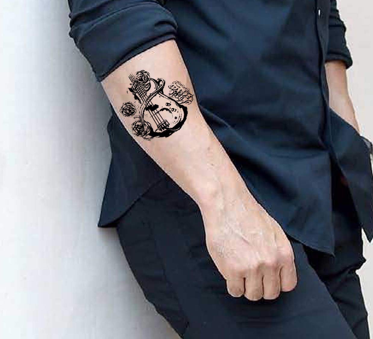 Waterproof Temporary Tattoo Stickers for Men & Women - 3D Realistic Flowers, Butterflies, Stars, Angels, Wolves & Armband Designs (19x9cm) | Perfect for Parties, Halloween, Cosplay & Body Art | TL-127
