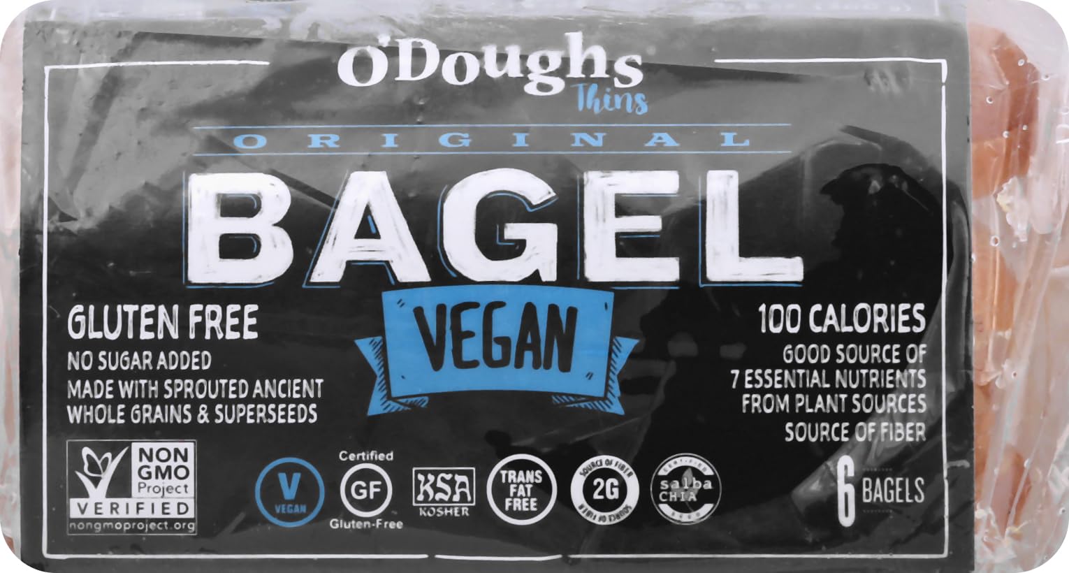 Odoughs Gluten Free Original Bagel Thins, 10.58 oz - Perfect for Breakfast, Snacks & Keto Diet