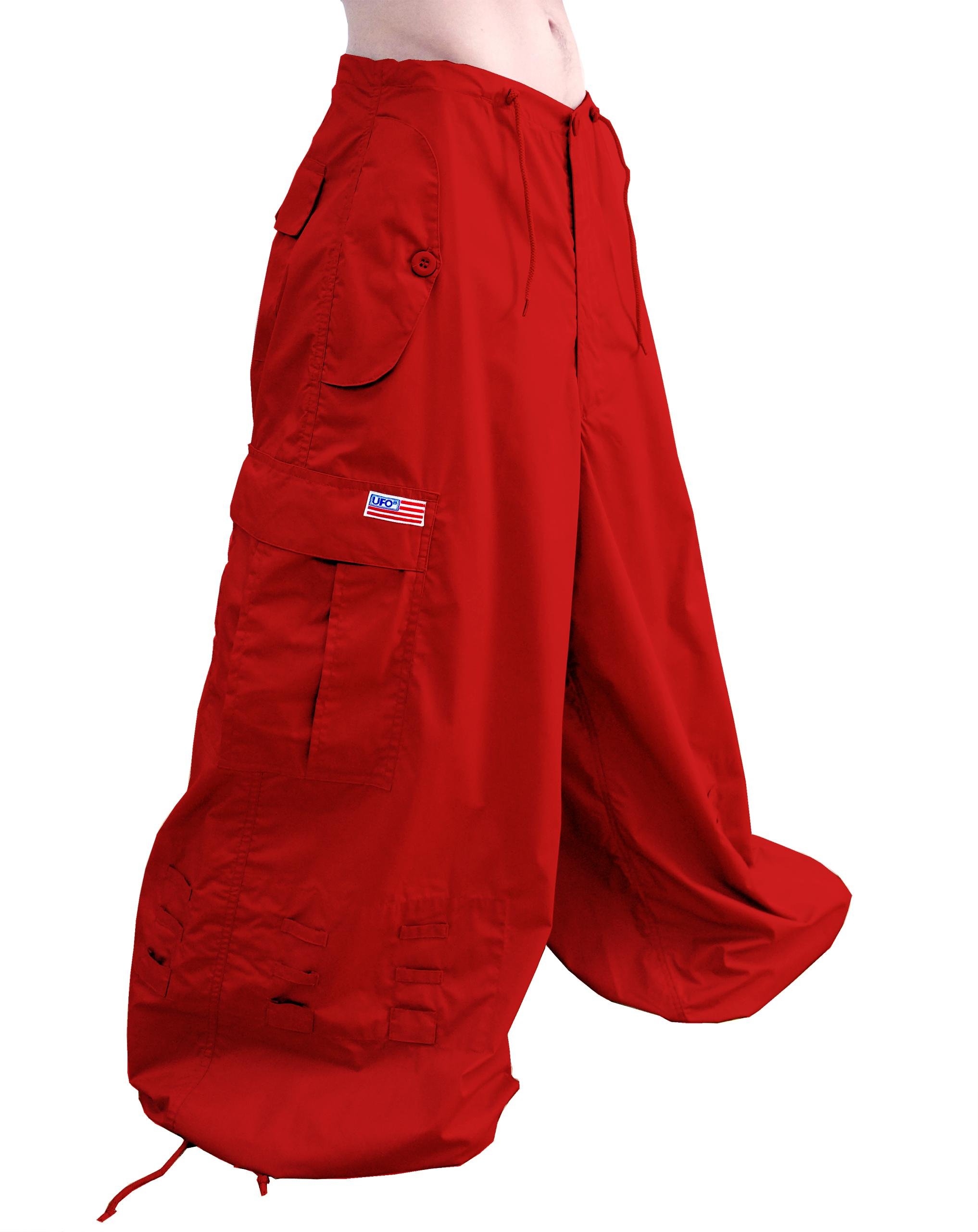 Stylish UFO 40-Inch Wide Leg Pants for Women - Comfortable High Waist Flowy Trousers in Red | Perfect for Casual Wear, Office Outfits & Boho Fashion