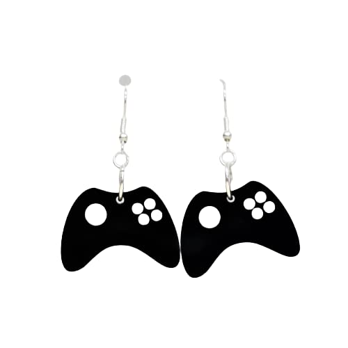 Gamer Girl Controller Dangle & Drop Earrings for Women - Silver Gaming Jewelry - Perfect for Cosplay, Gaming Events & Geek Fashion Accessories