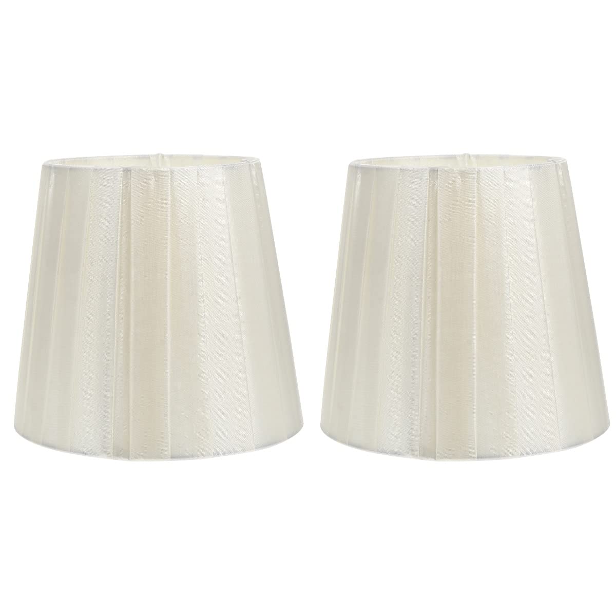 Ibasenice 2-Pack Fabric Drum Lamp Shades - Hardback Clip-On Lampshade Covers for Table, Floor, Wall, Pendant & Chandelier Lights - Perfect for Bedroom, Restaurant, Hotel & Home Decor Lighting