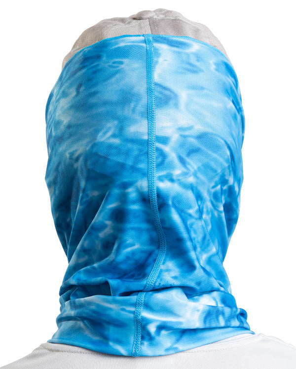 UPF 50+ Camo Tube Gaiter Face Mask for Men - Sun Protection Neck Gaiter with Aqua Design - Perfect for Hiking, Cycling & Outdoor Activities