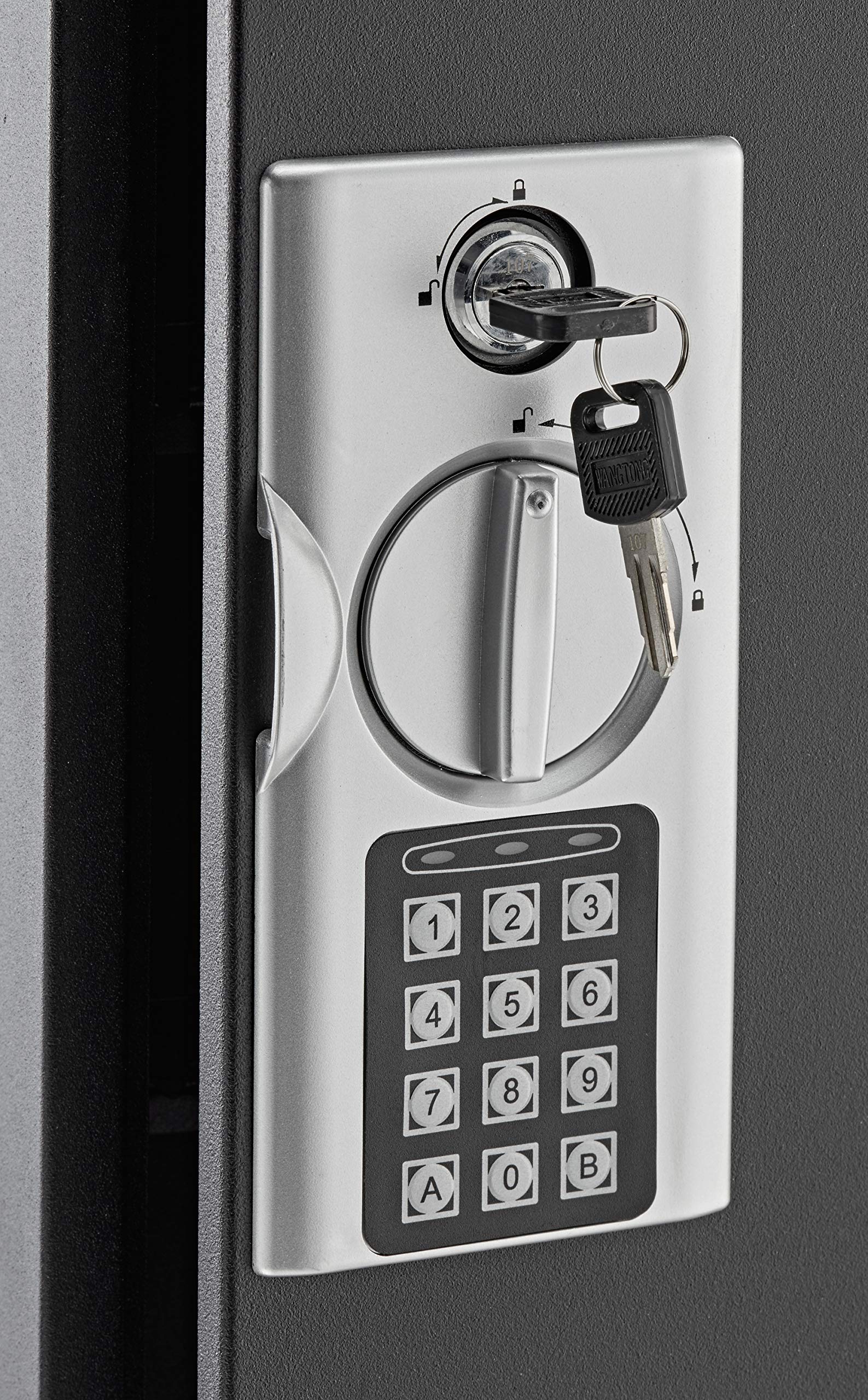 AdirOffice 60-Key Wall Mount Key Holder with Digital Lock - Secure Key Storage Box for Valet Parking, Car Dealers & Home Use - Space-Saving Key Cabinet with Programmable Code