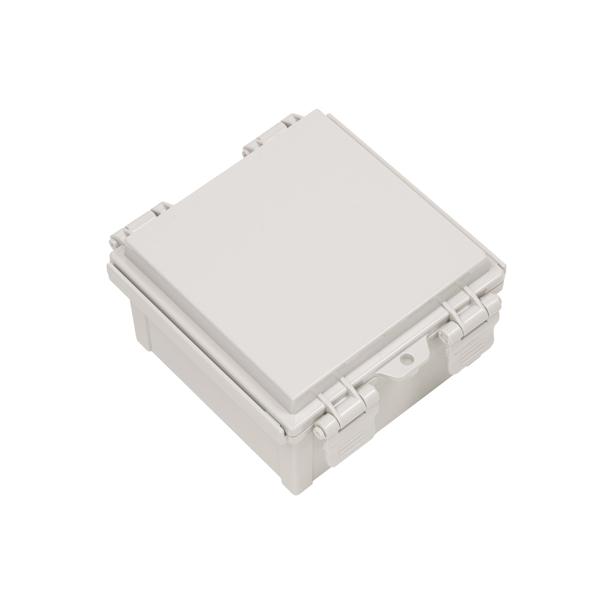 Boxco Q Series 5.91 x 5.91 x 3.54 Inches (150 x 150 x 90mm) Waterproof Plastic Enclosure - IP67 & IK08 Rated ABS Grey Hinged Electrical Box with Mounting Plate - Ideal for Outdoor Electronics, Industrial Controls & DIY Projects