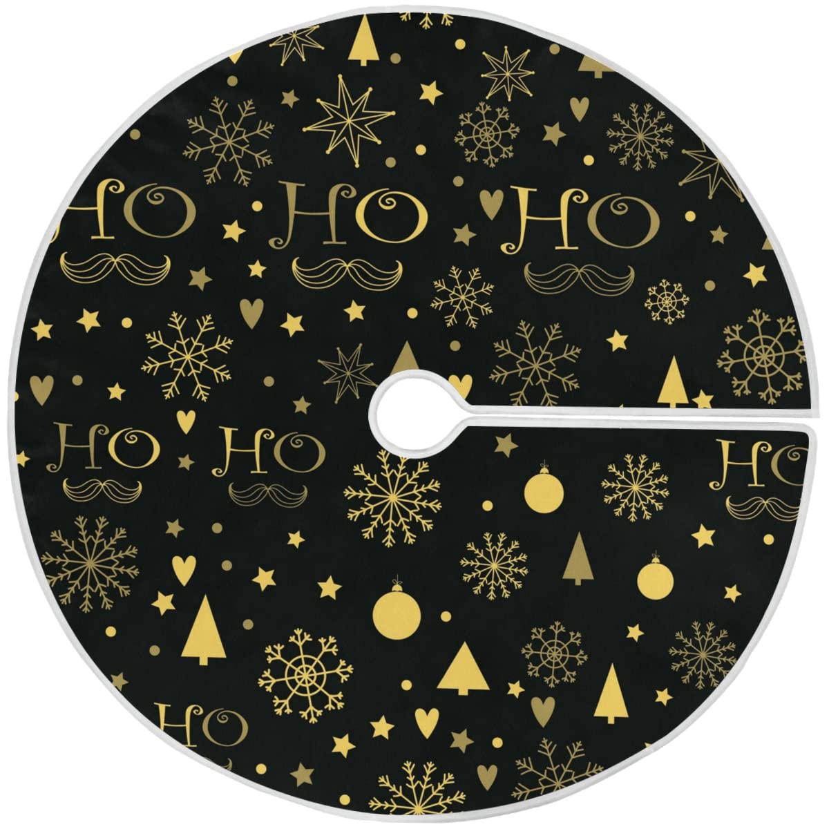 Festive Christmas Tree Skirt - 47.2 Inch Round Holiday Decor Mat for Xmas Tree Base Cover, Home Party & Outdoor Decorations - Perfect for Living Room, Fireplace & Holiday Gatherings