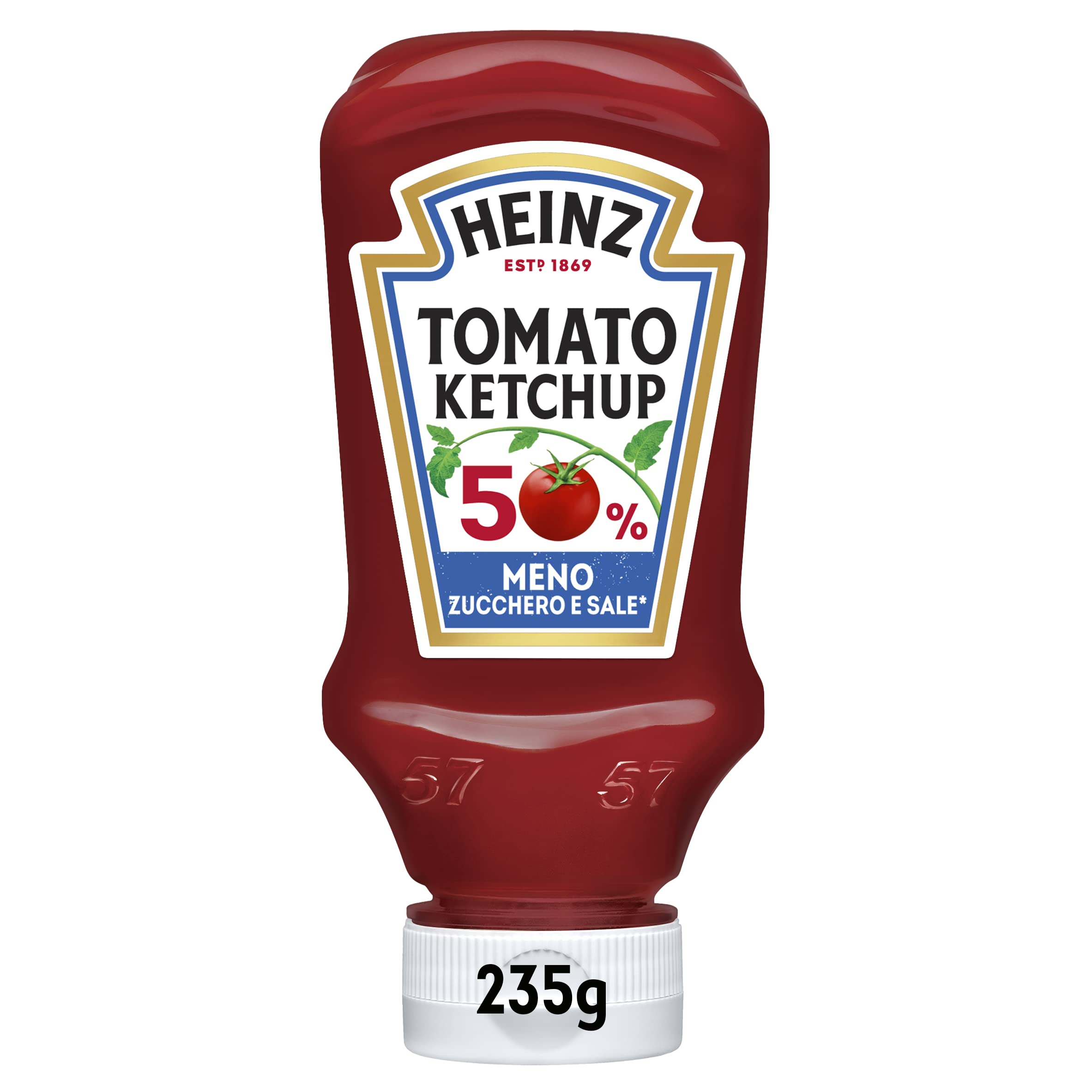 Heinz Low Salt & Sugar Tomato Ketchup 235g - Perfect for Burgers & Fries