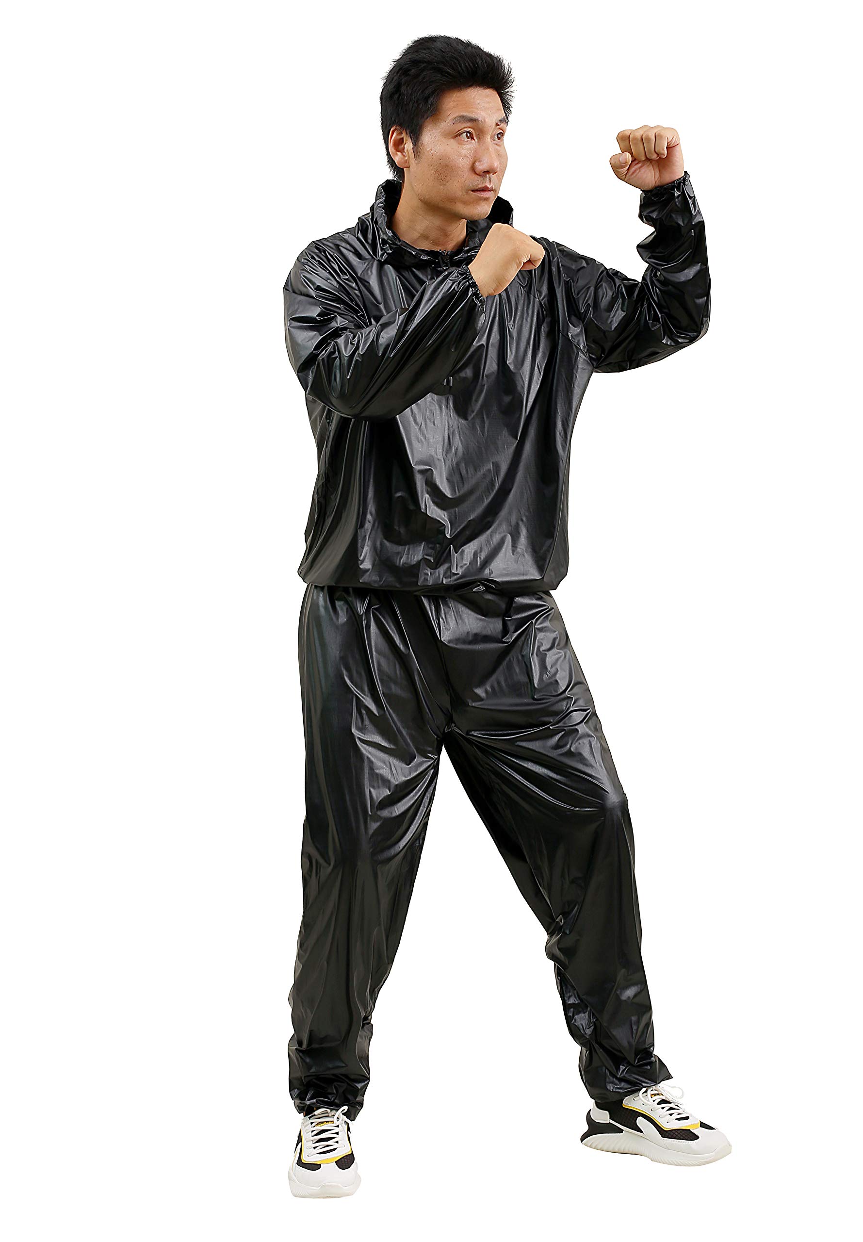 Gold Xiong Padishah Heavy Duty Sauna Suit for Weight Loss - Sweat Suit for Gym Workout & Exercise - Sauna Jacket & Pants for Women & Men - Perfect for Fitness Training, Detox & Fat Burning