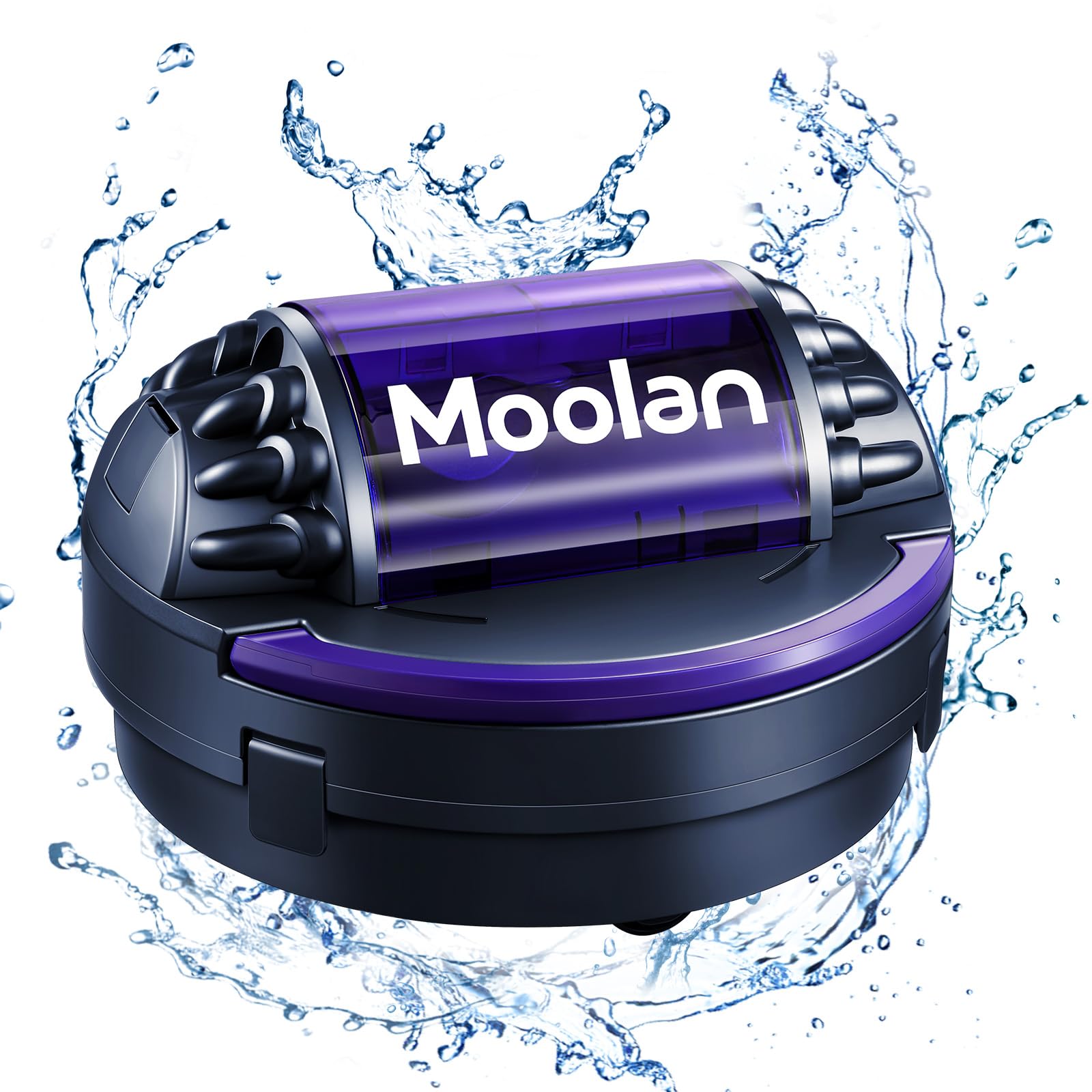 MOOLAN X1 Cordless Robotic Pool Vacuum Cleaner - 120 Min Runtime, Dual-Motor, Self-Parking for Above/In-Ground Pools up to 914 Sq Ft - Ideal for Weekly Pool Maintenance & Quick Cleanups