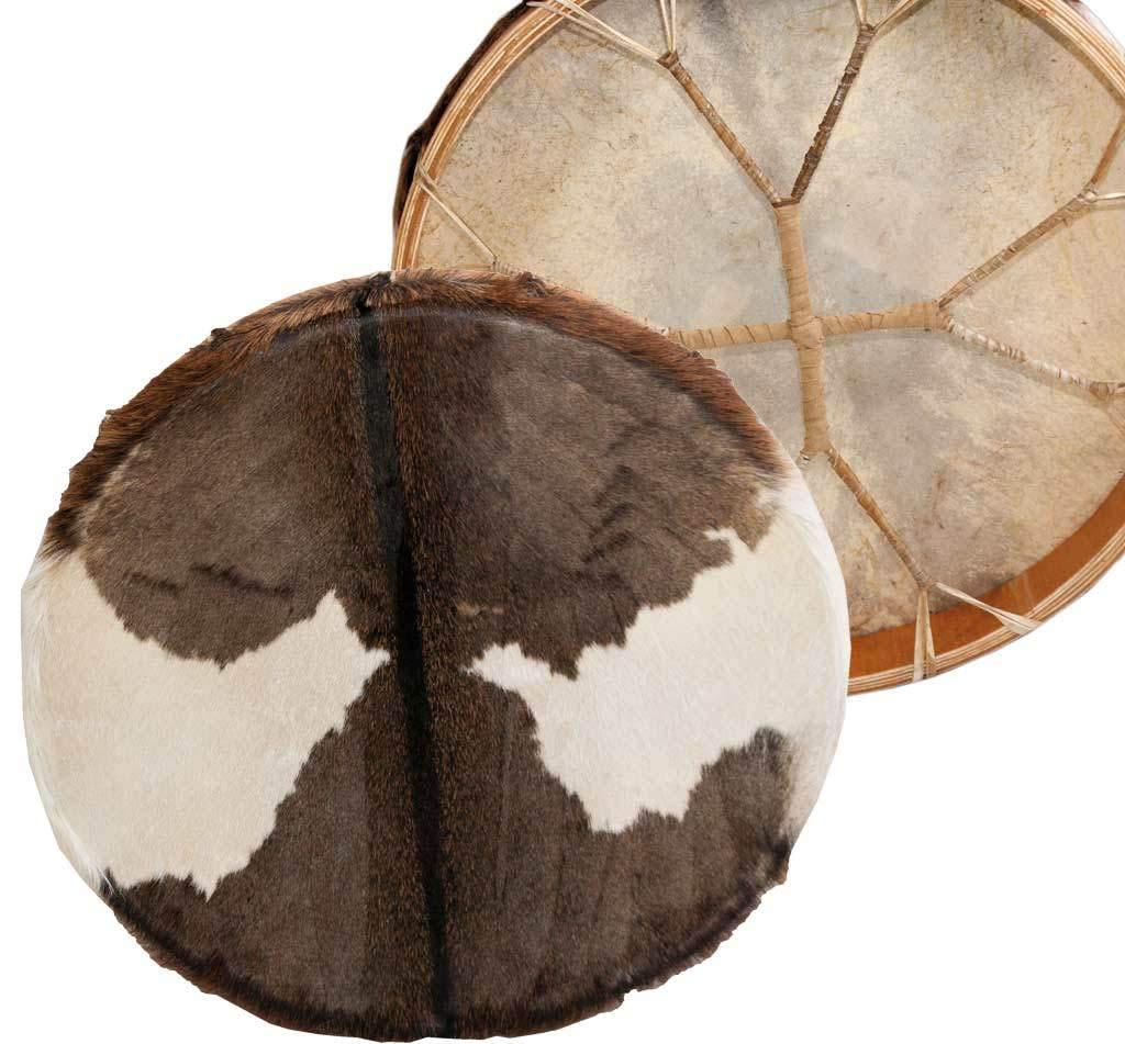 16 Inch Handmade Shaman Drum with Goat Hair - Authentic Frame Drum for Meditation, Rituals & Sound Healing