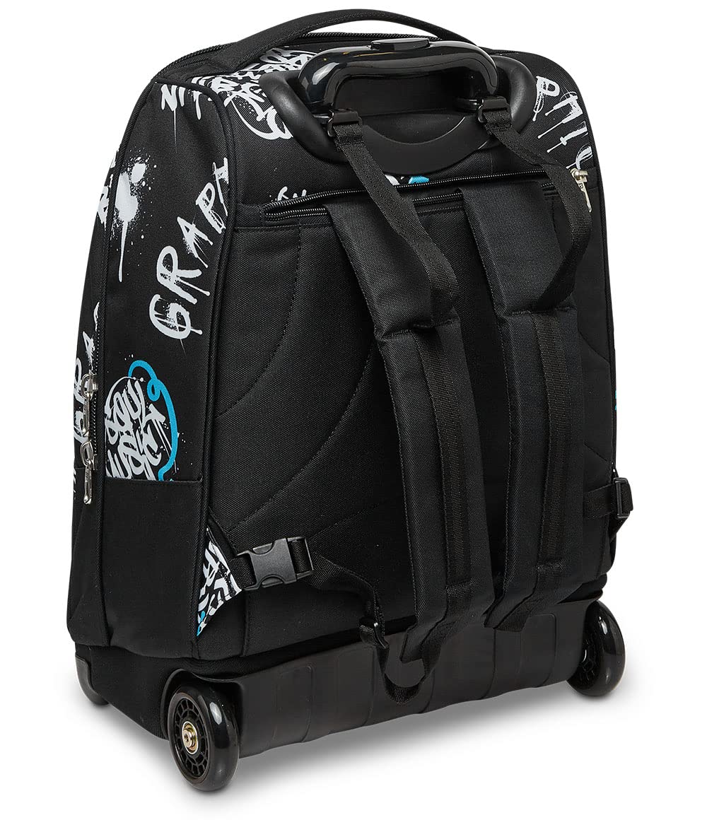 Abstract Graffiti Boy 2-in-1 Backpack with Cross-Over System for School & Travel + Sunglasses Case