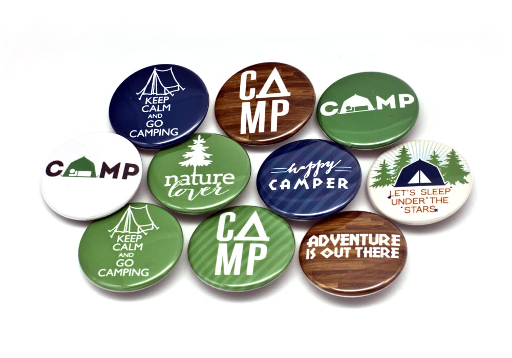 1.5 Inch Custom Pinback Buttons - 100 Pack for Camping, Events & Fundraisers - Perfect for Outdoor Adventures, Group Activities & Promotional Giveaways