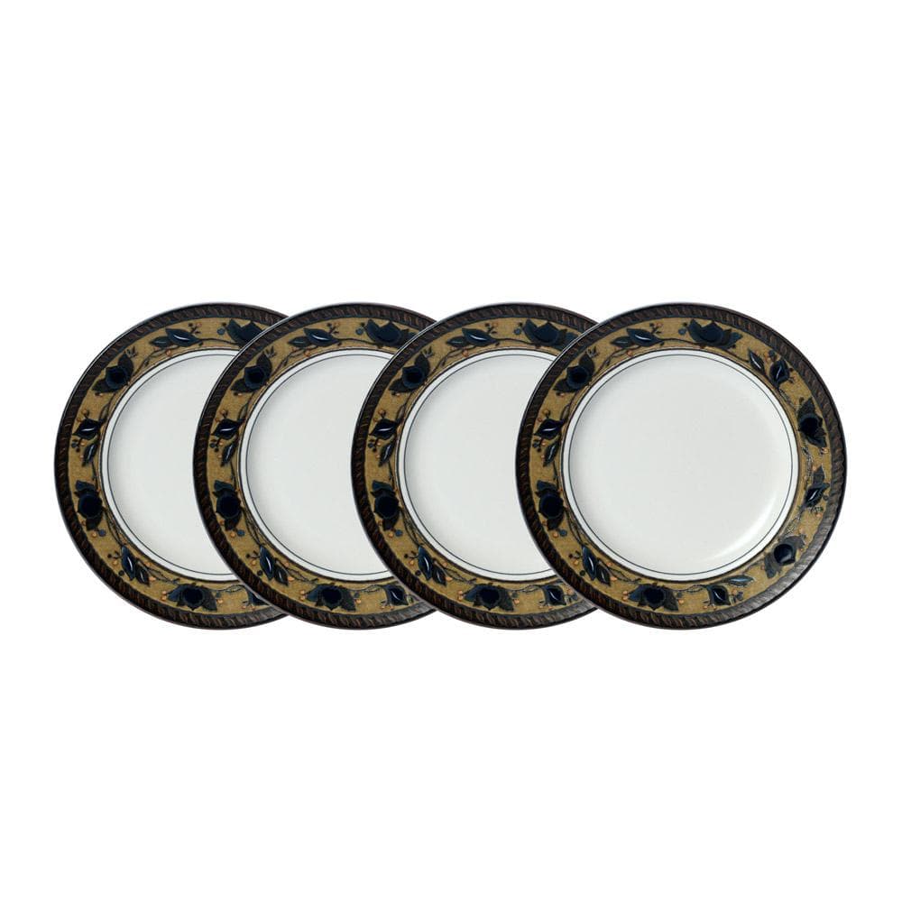 Arabella® 4-Piece Bread and Butter Plate Set - Elegant Small Dessert Plates for Tea, Breakfast, and Appetizers - Perfect for Dining, Entertaining, and Gift Giving