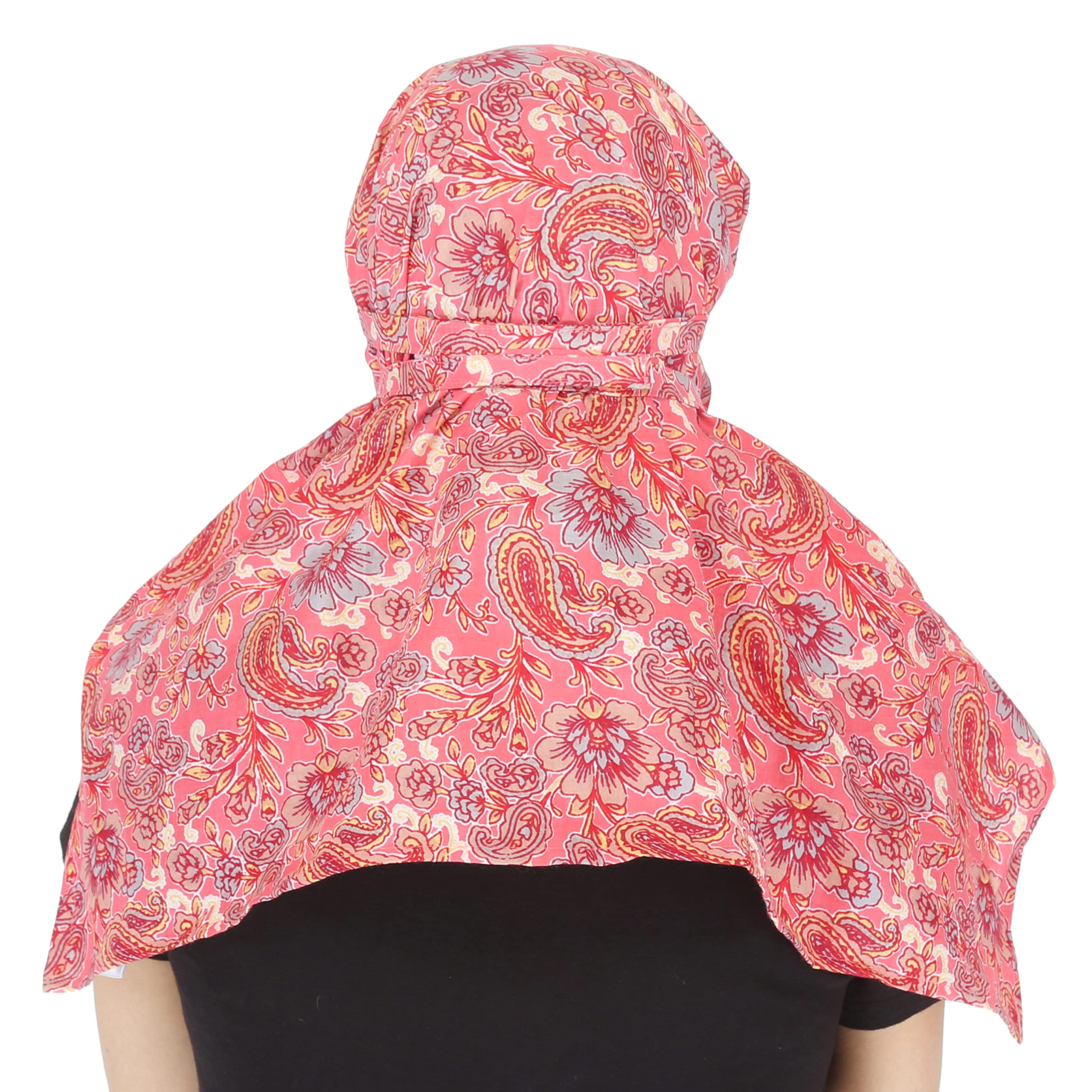 Girl's Scarf and Face Mask 2-in-1 - Soft Cotton Cambric, Ivory - Perfect for School, Travel & Outdoor Activities
