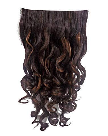 Baal Curly Brown Hair Extensions for Women & Girls - Natural Looking Clip-In Hair Extensions for Volume & Length - Perfect for Parties, Weddings & Everyday Styling