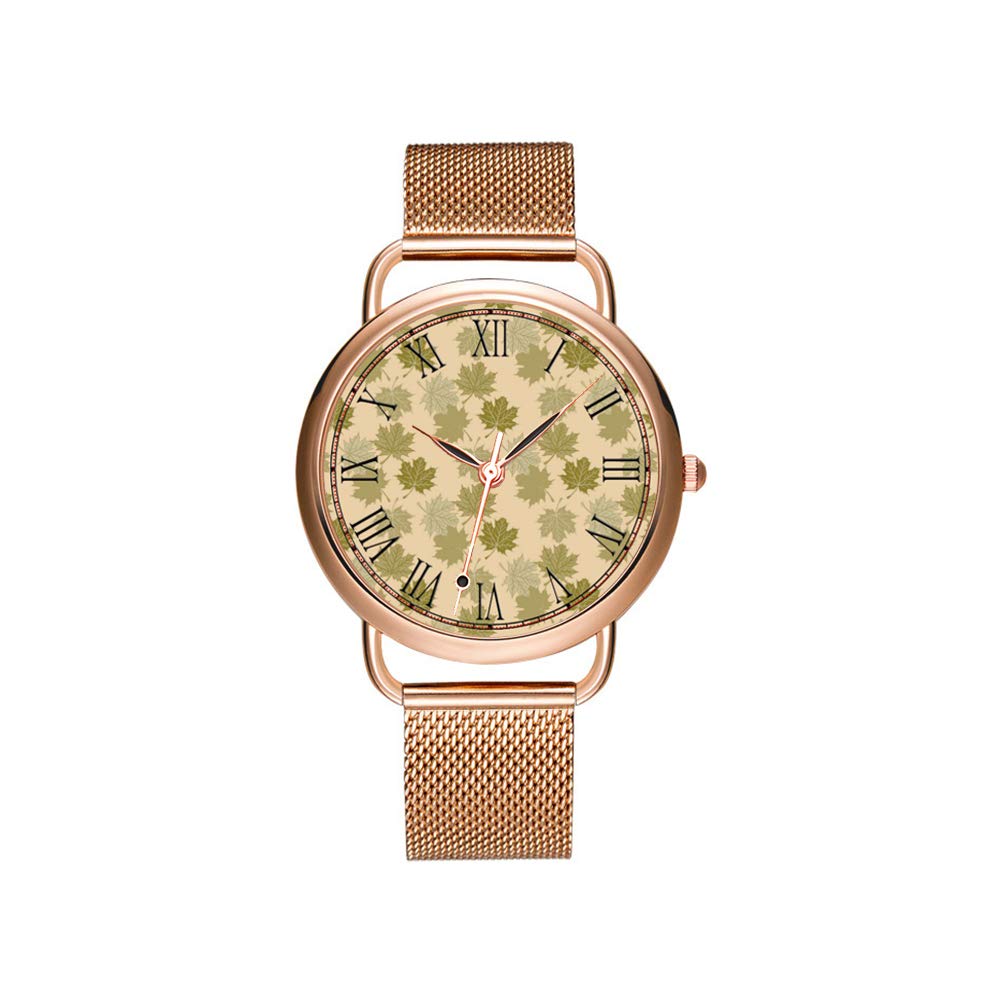Luxury Women's Watches - Ultra Thin Waterproof Quartz Watch with Mesh Strap, Christmas & Adam Cartoon Design - Perfect for Gifts, Parties & Everyday Wear