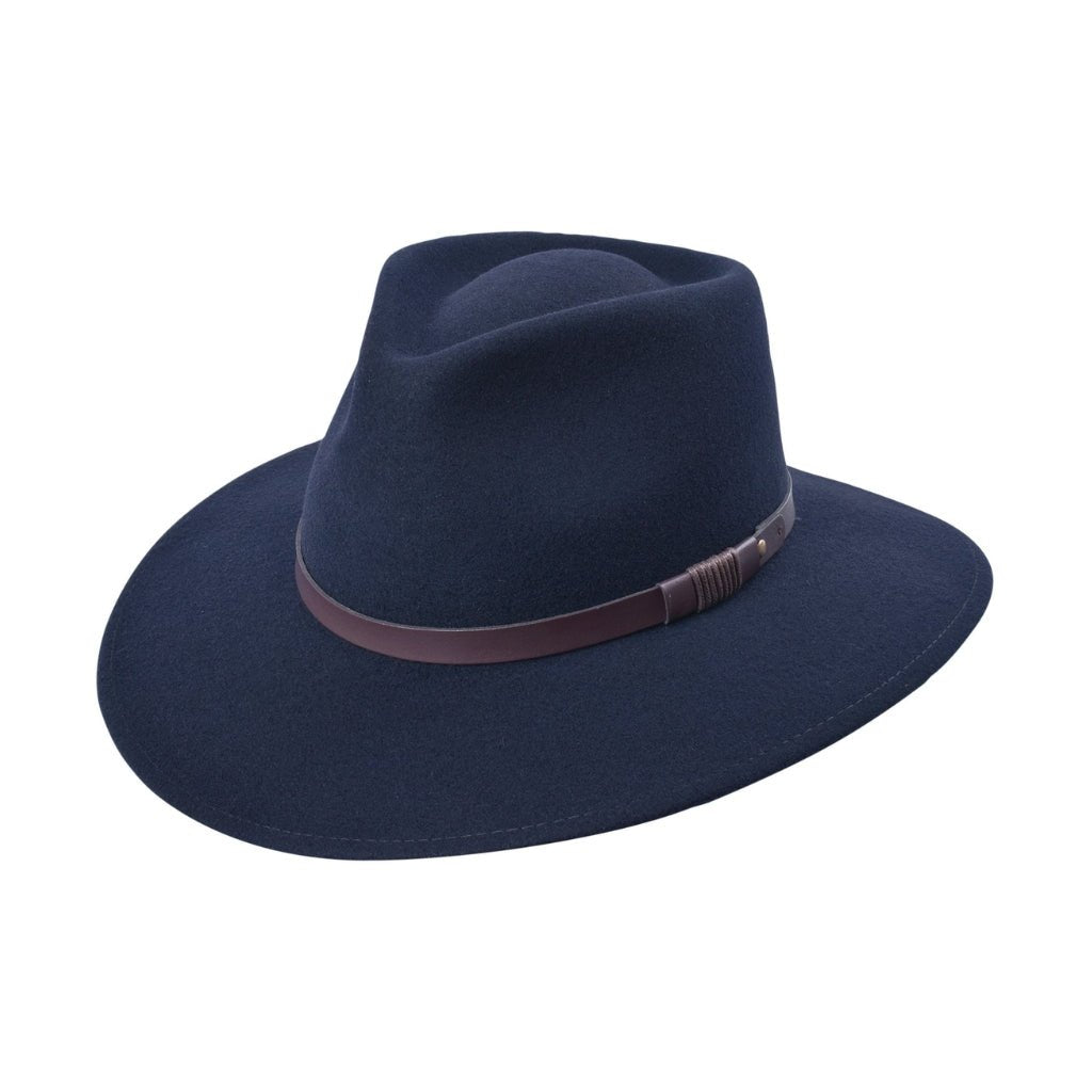 Premium Australian Outback Hat - Navy Blue Wide Brim Sun Hat for Men & Women | UV Protection, Breathable, Water-Resistant | Perfect for Hiking, Beach, Gardening & Outdoor Adventures