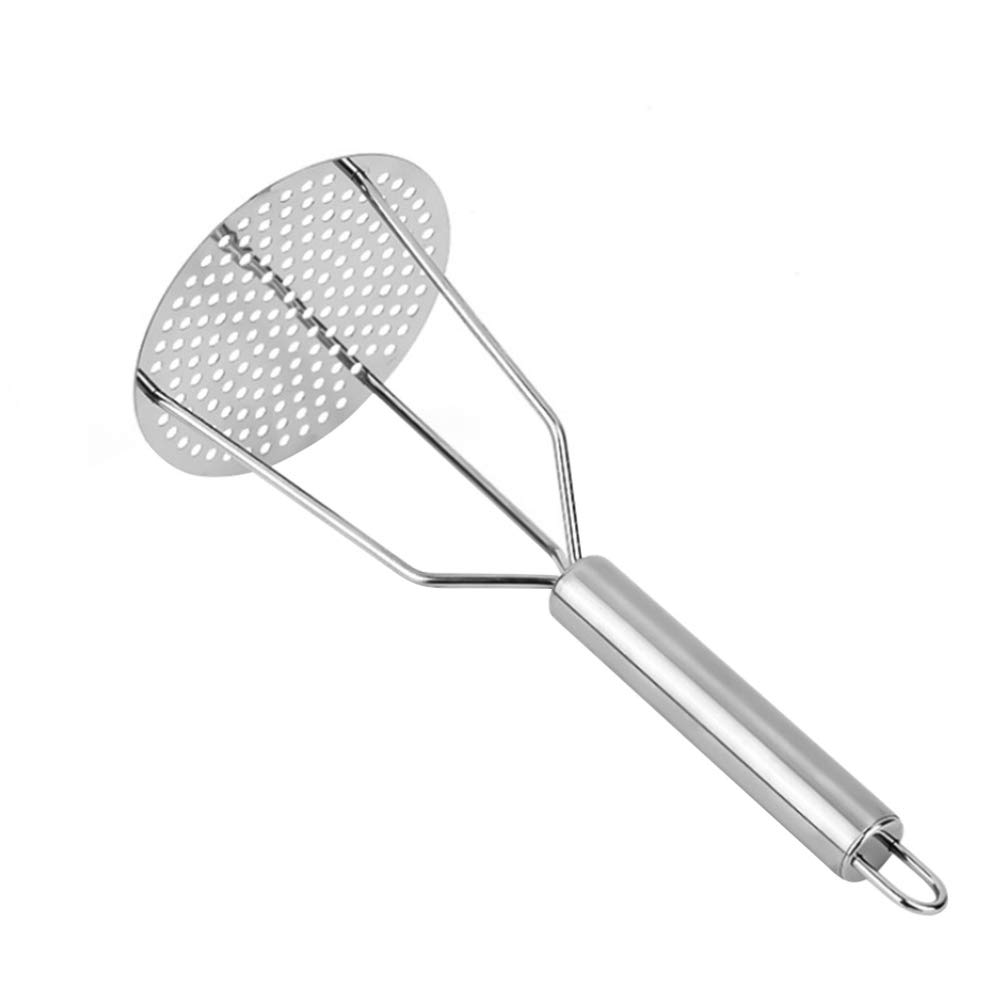 2-Pack Hemoton Potato Masher & Garlic Slicer - Stainless Steel Kitchen Utensil for Mashed Potatoes, Baby Food, and Vegetable Prep | Perfect for Home Cooking, Meal Prep, and Professional Kitchens