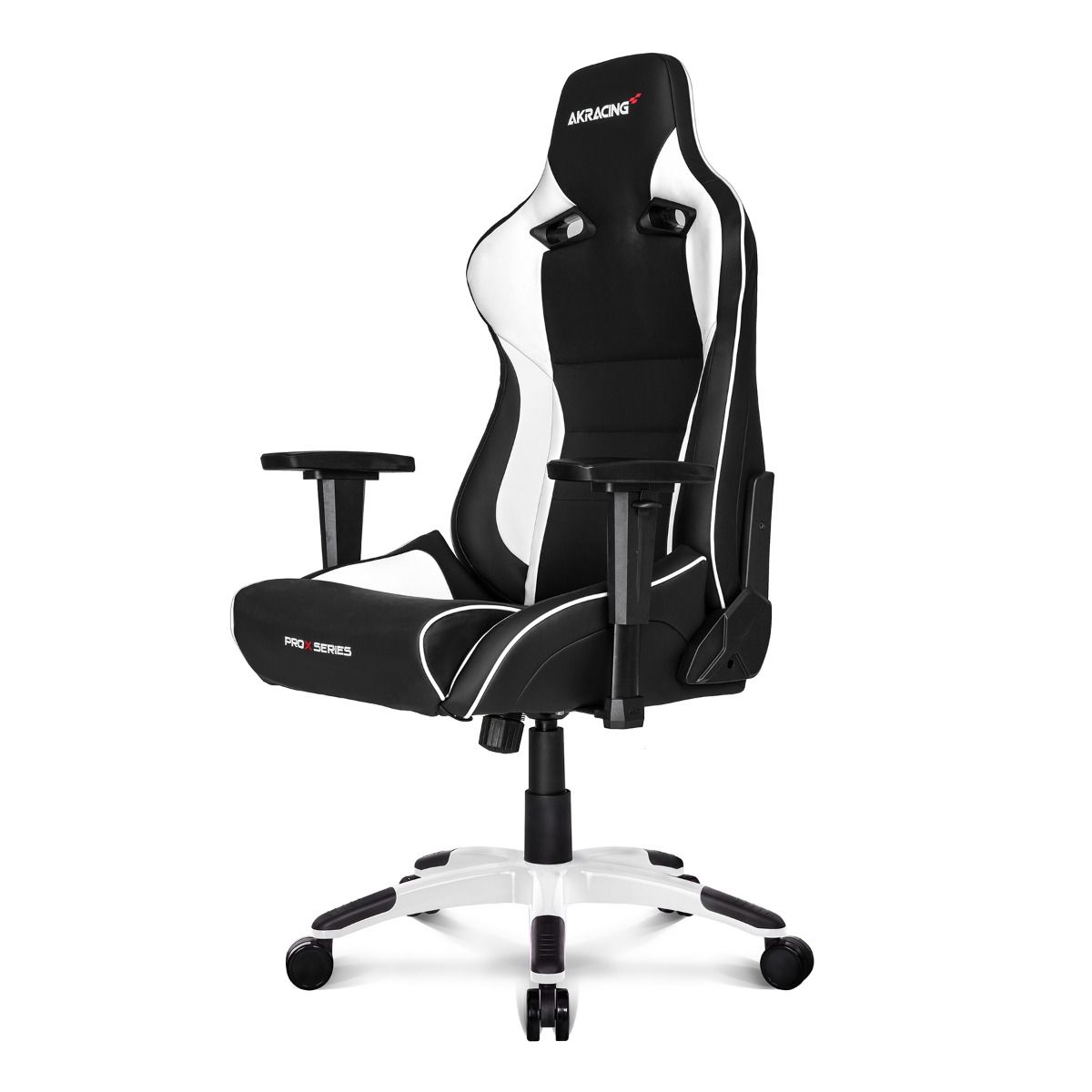 AKRacing ProX Ergonomic Gaming Chair - High Back Racing Style with Adjustable Lumbar Support & Headrest - White - Perfect for PC, PS5, Xbox Gaming & Home Office
