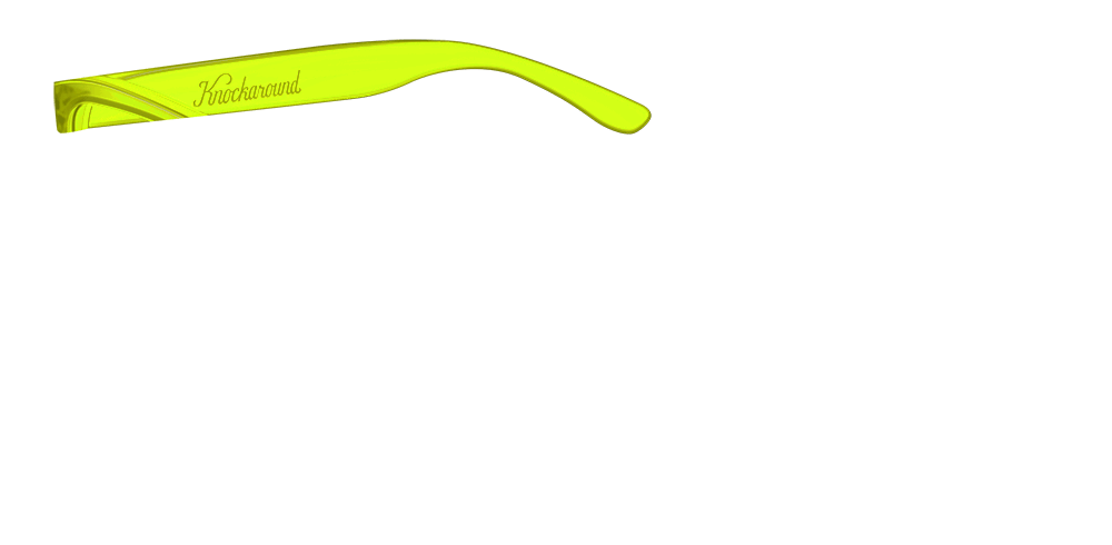 Knockaround Premiums Custom Sunglasses - Neon Yellow Frame for Men & Women | UV Protection, Lightweight & Stylish | Perfect for Outdoor Sports, Beach, Driving & Fashion