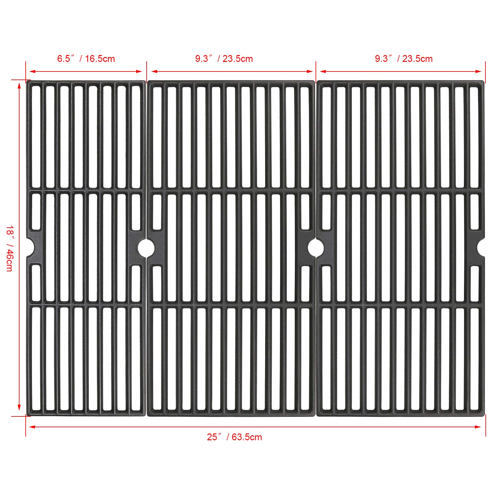Hisencn 304 Stainless Steel Grill Replacement Parts for Charbroil Performance 5 Burner (Models 463347519, 463347518, 463347017) - Compatible with G470-5200-W1 Burner & G470-0004-W1A Heat Plates - Durable Cooking Grates for Outdoor BBQ, Camping & Backyard Parties