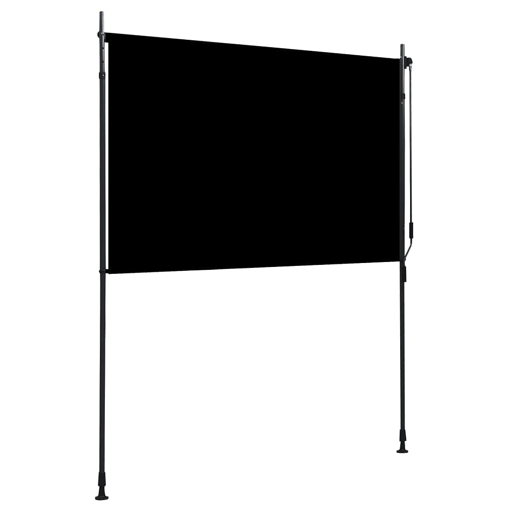 Outdoor Roller Blind Privacy Screen Awning - Sun Shade & Wind Protection for Patio, Deck, Balcony - Cream/Anthracite - Multiple Sizes Available (60