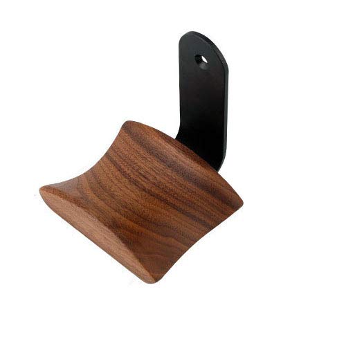 Walnut Wood Wall Mount Headphone Hanger Stand - Under Desk Headset Hook Holder for Audio, Studio & Gaming Headphones - Perfect for Home Office, Gaming Setup & Music Studio Organization