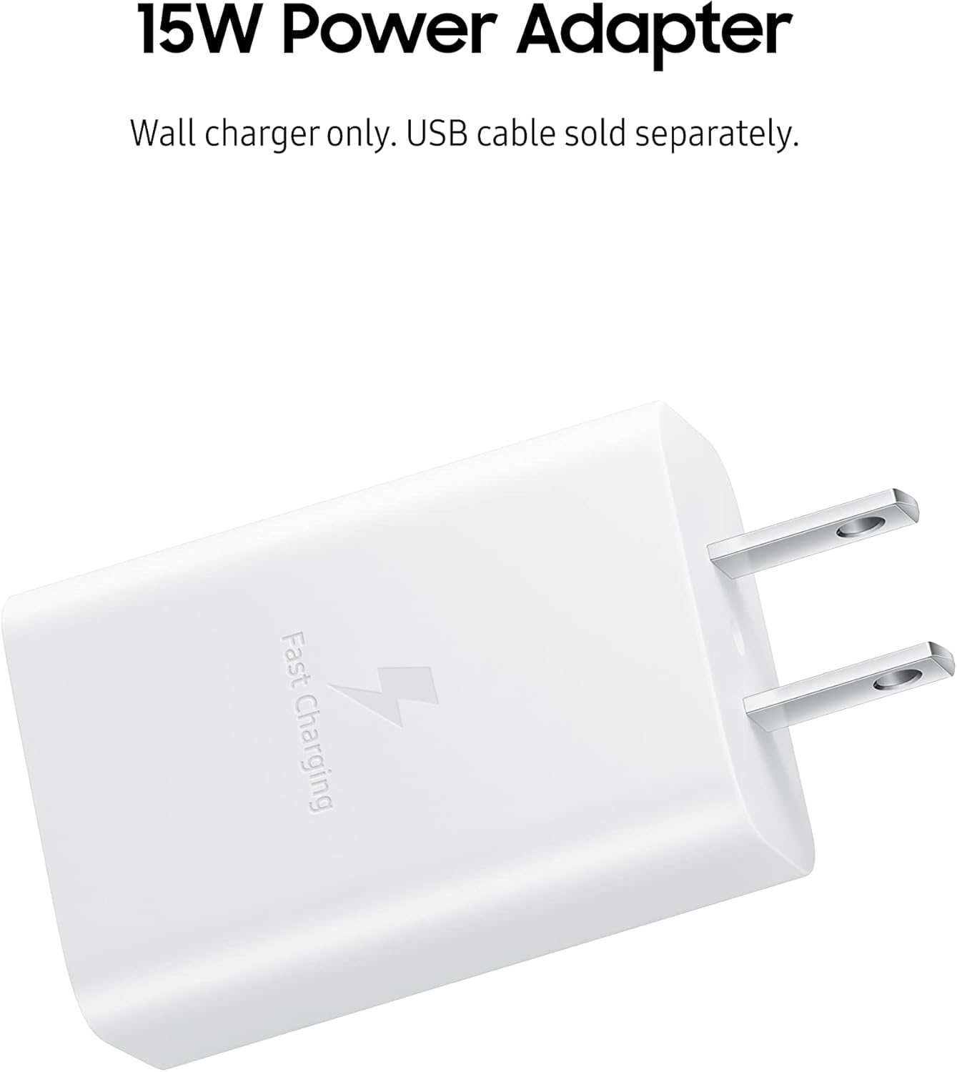 Samsung 15W Fast Wall Charger USB-C Power Adapter - White (Retail Packaging) | Quick Charge for Galaxy Phones, Tablets & More | Perfect for Home, Office & Travel