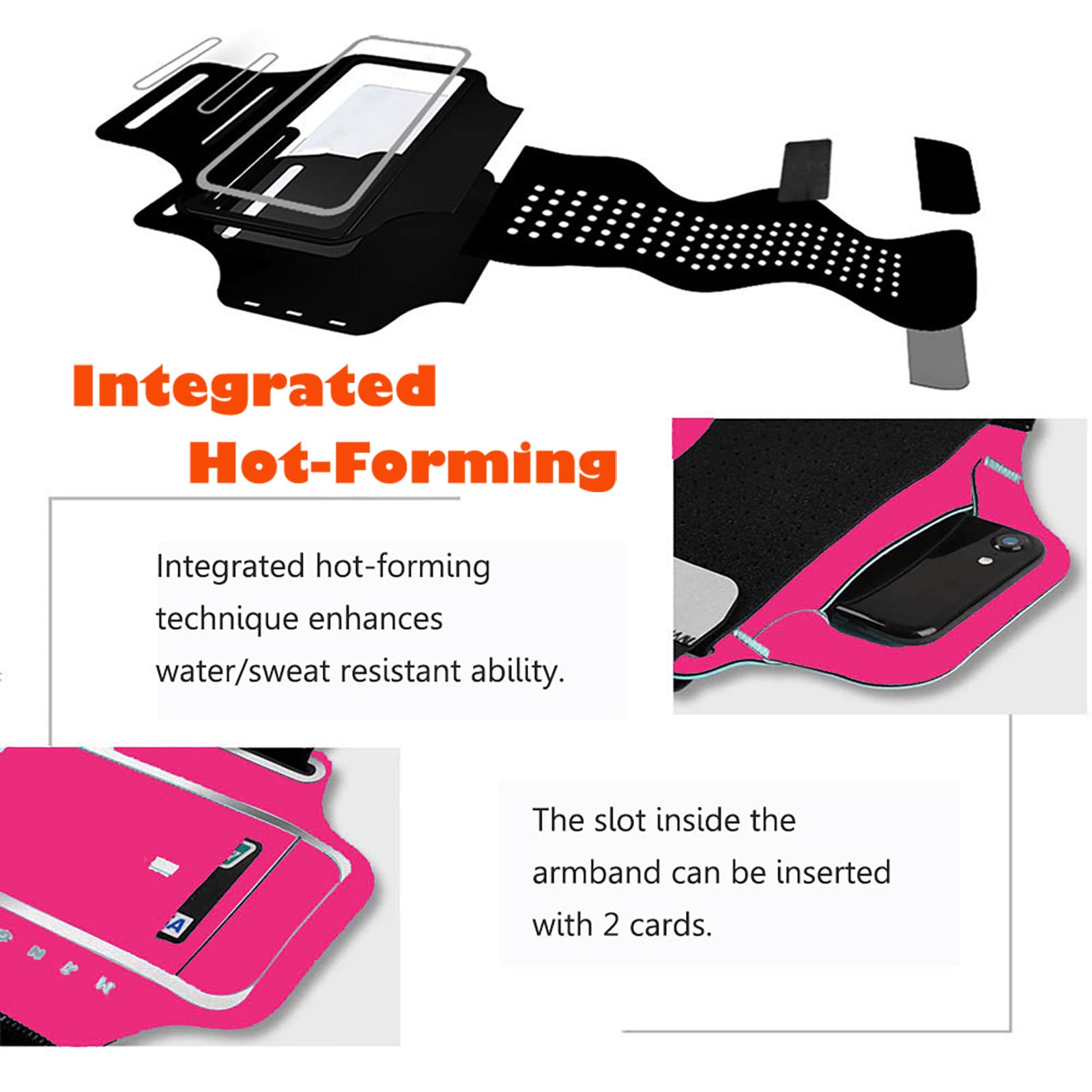 Running Armband Phone Holder for iPhone 15 14 13 12 11 Pro Max XR XS SE & Samsung Galaxy - Adjustable Sports Arm Band for Women Men Kids - Perfect for Gym Workouts, Jogging, Cycling & Outdoor Activities