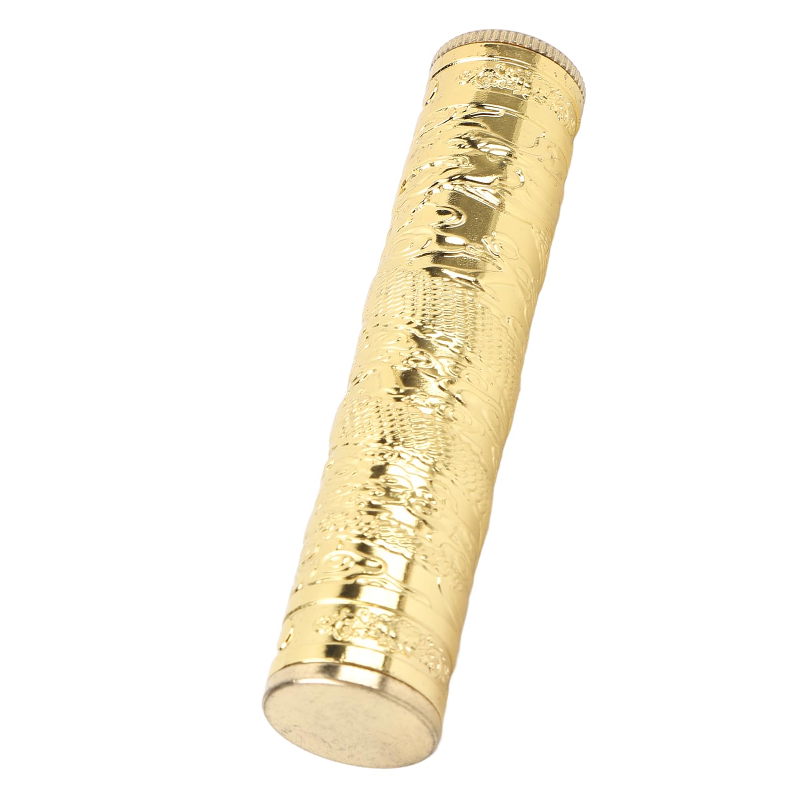 ASixxSix Lightweight Portable Metal Tube Container - Airtight & Waterproof Travel Storage for Snacks, Documents, Small Items | Durable Outdoor Organizer for Camping, Hiking, Beach Trips (Gold)