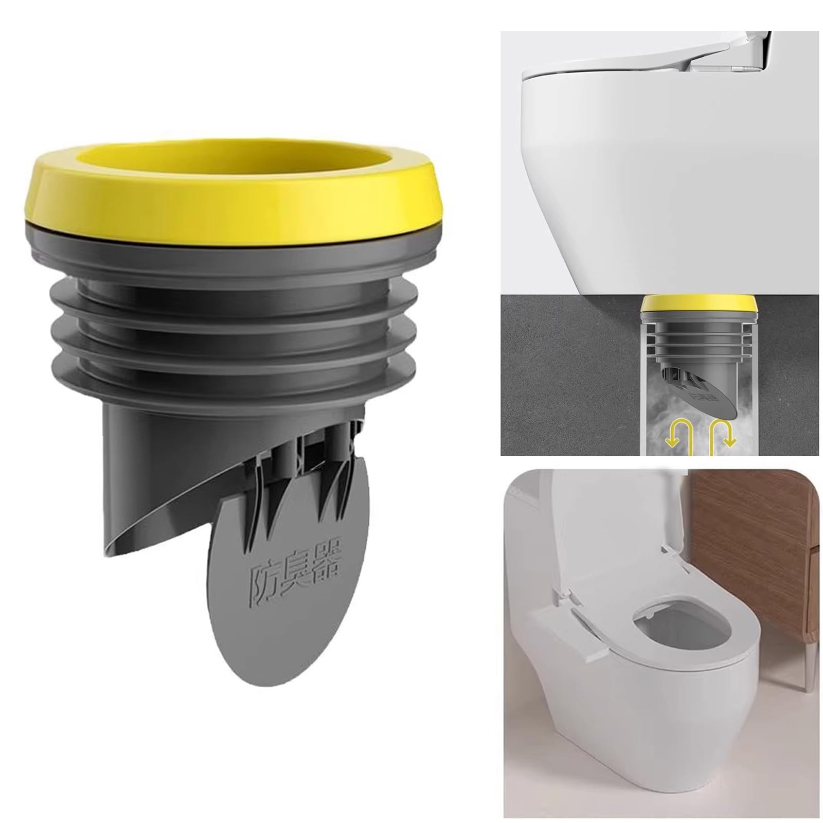 Professional Wax-Free Toilet Flange with Backflow Prevention Valve - 110mm Hole Size - Durable Waxless Seal for Secure Toilet Installation - Perfect for Bathroom Renovations and Plumbing Repairs