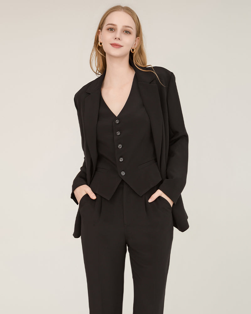 Elegant Women's Silk Suit Vest - Premium Blazer for Business & Formal Occasions - Perfect for Office Wear, Weddings & Professional Events