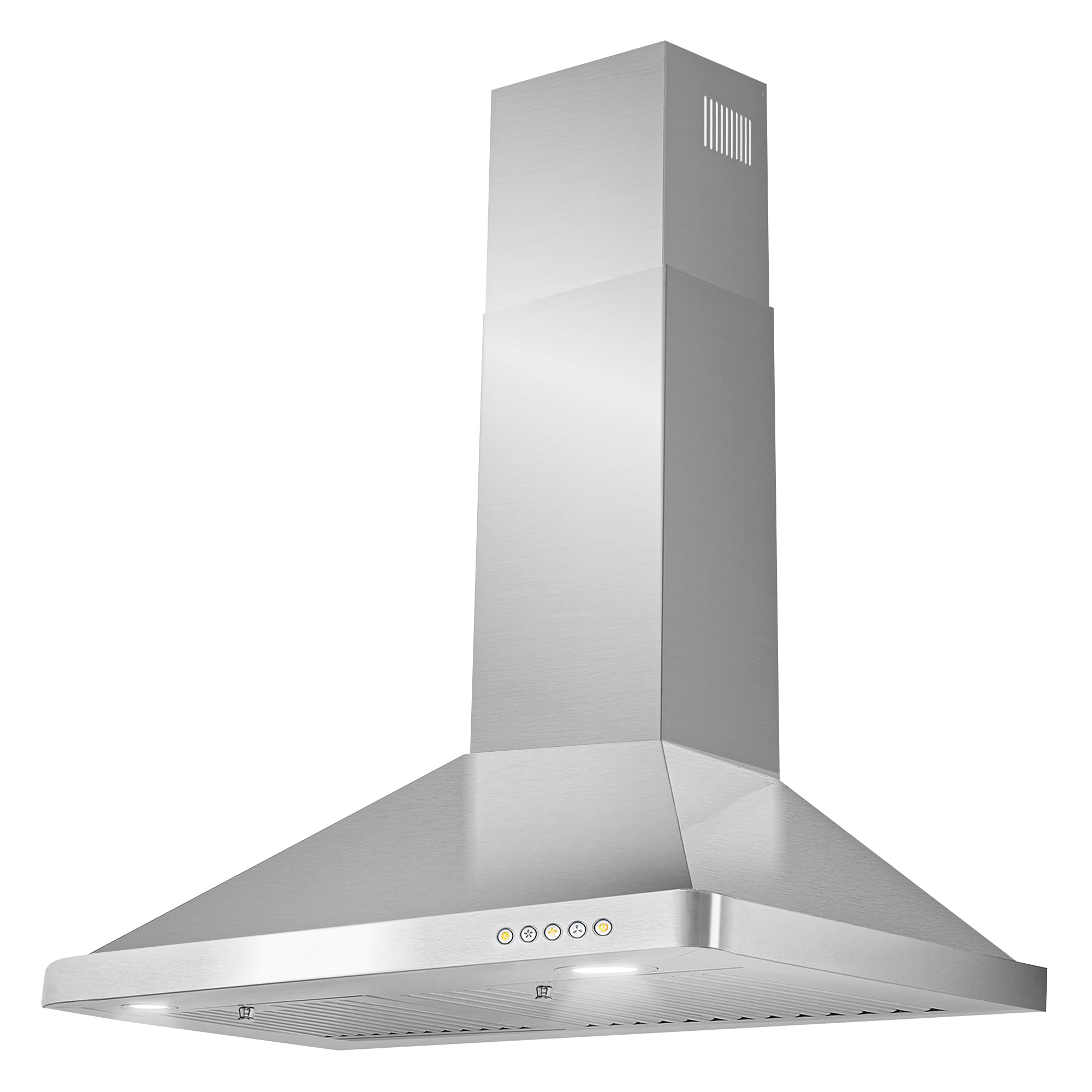 COSMO COS-63175 30-inch Stainless Steel Wall Mount Range Hood - 380 CFM Ducted Ventilation with Button Controls & LED Lights | Perfect for Modern Kitchens & Open Concept Homes