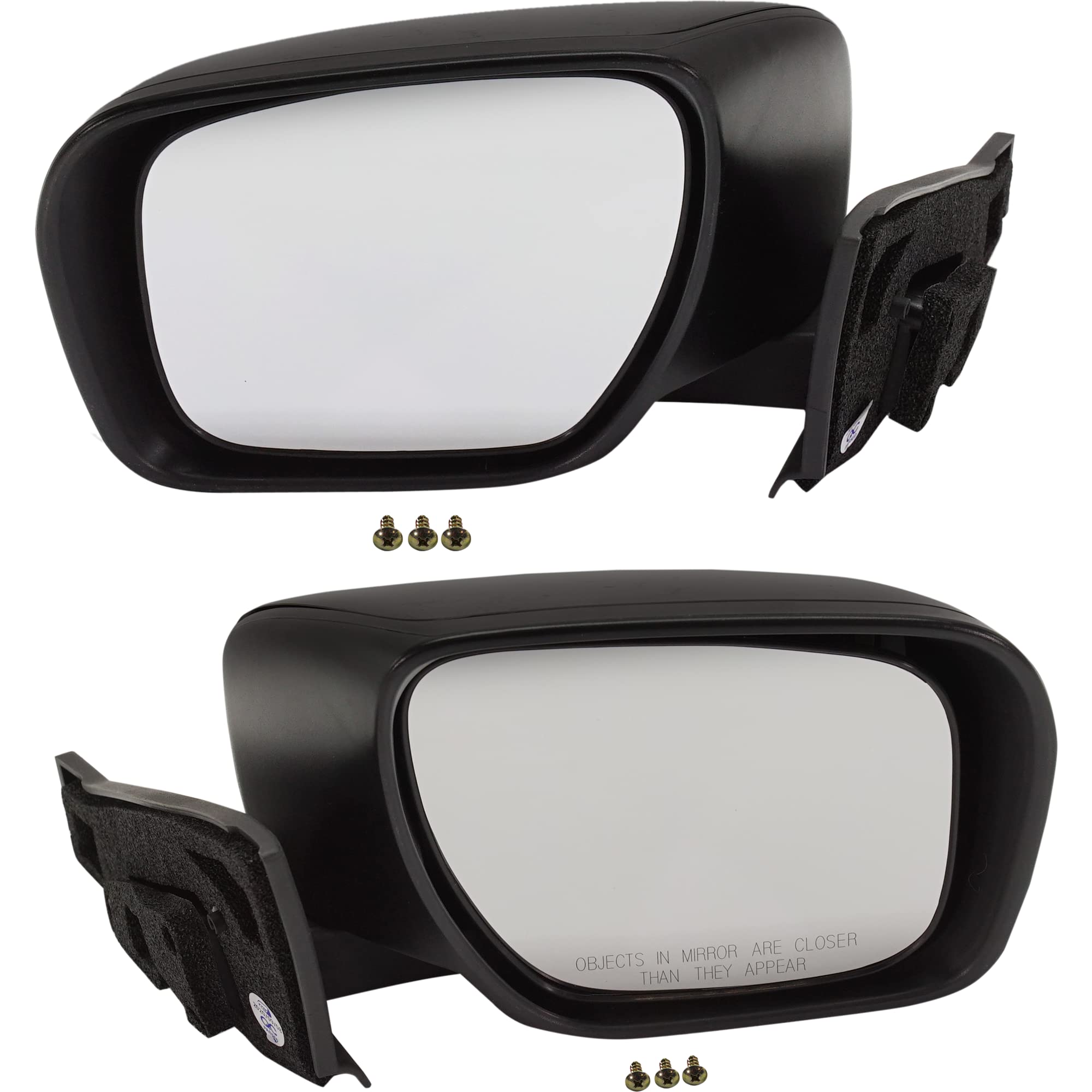 Kool Vue Power Heated Side Mirrors for Mazda 5 2008-2017 - Driver & Passenger Side, Paintable Replacement - Perfect for Winter Driving & Enhanced Visibility