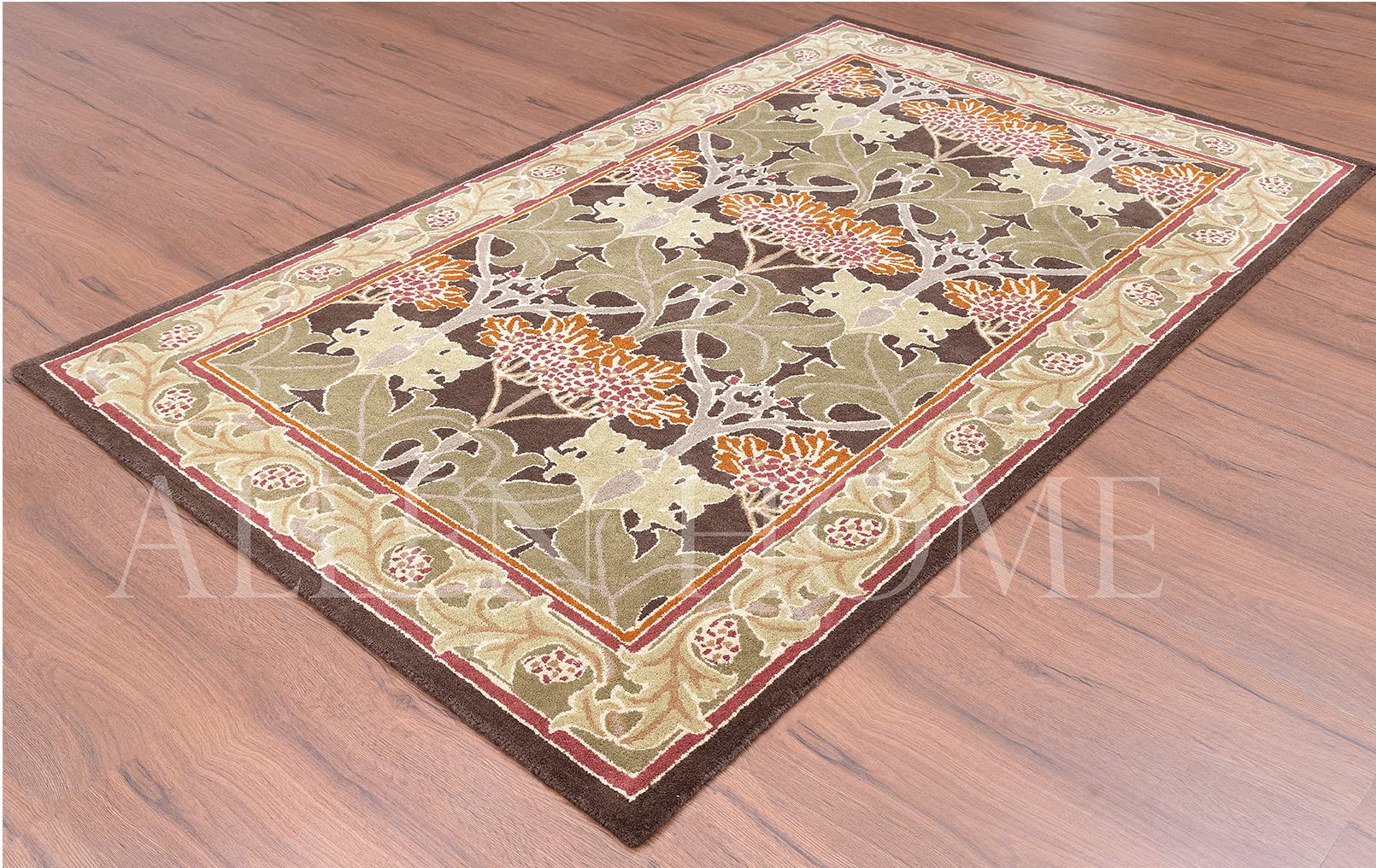 Hand Tufted Traditional Wool Area Rugs by Allen Home - 100% Natural Wool, Durable & Soft - 8'x10' Living Room, Dining Room, Bedroom Rug - Mariya Green - Perfect for Cozy Home Decor & High Traffic Areas