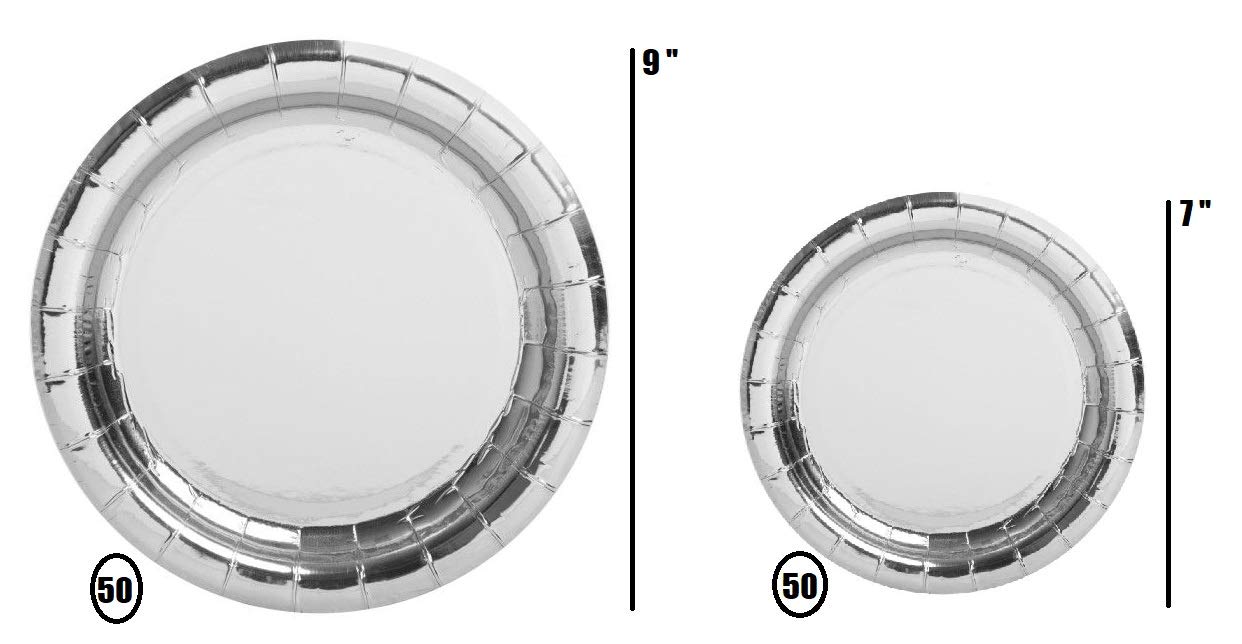 Oojami 100-Pack Disposable Paper Plates Set - 50 Count 9