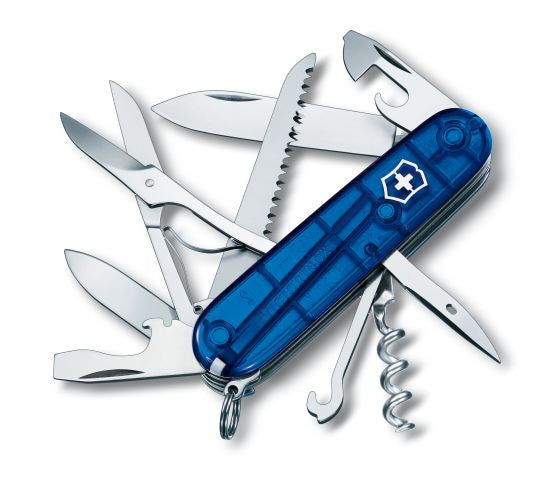 Victorinox Swiss Army Huntsman Knife - 15 Multi-Tool Functions for Camping, Hiking & Outdoor Adventures - Stainless Steel Pocket Knife with Wood Saw & Scissors