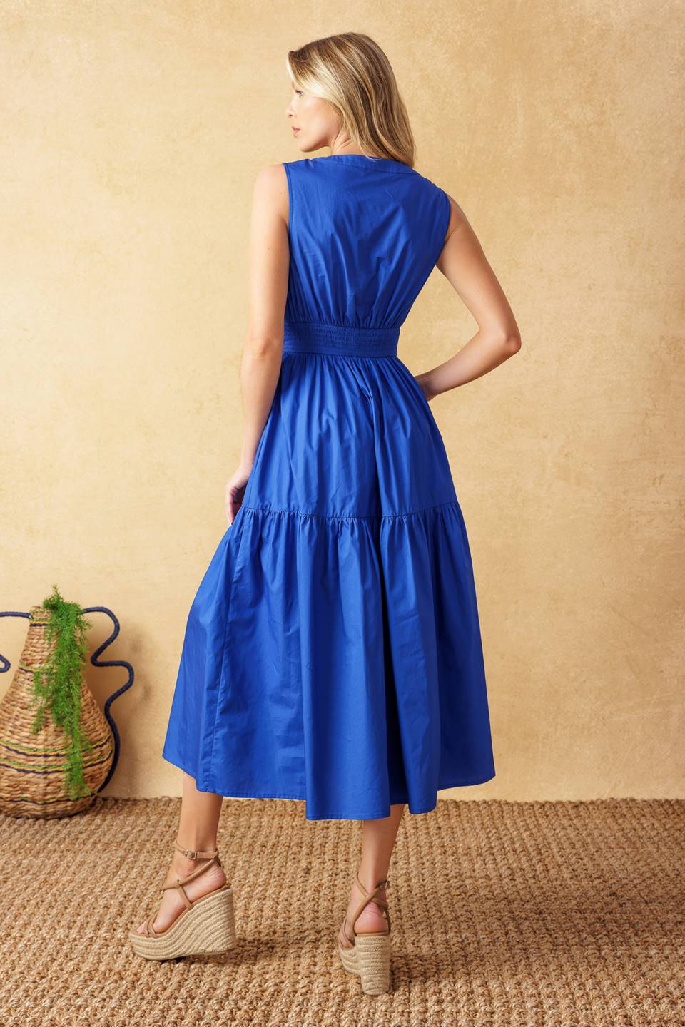 Mystic Mirage Woven Midi Dress for Women - Boho Flowy Summer Beach Dress for Vacation, Date Night & Casual Outings