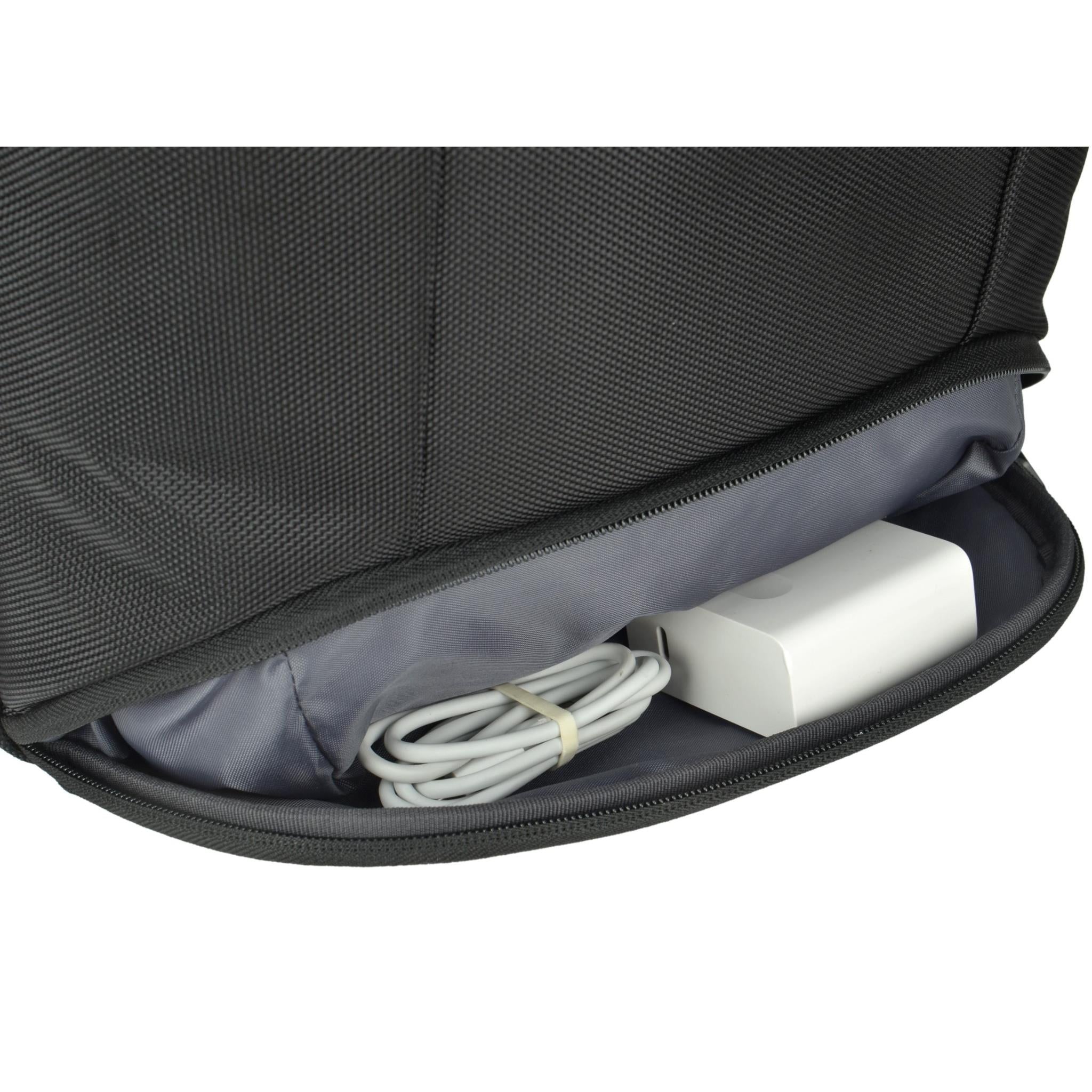 AGVA Traveller 22L 15.6 Inch Laptop Backpack for Men & Women - Lightweight Water-Resistant Business Travel Backpack with USB Charging Port (Black) - Perfect for Commuting, College, Airplane & Office Use