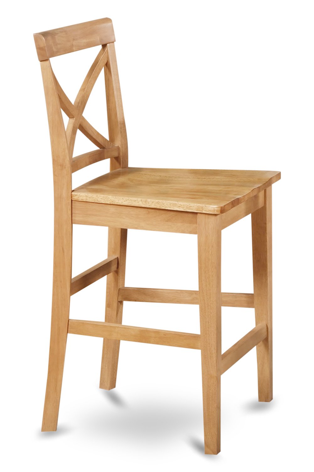 East West Furniture 3-Piece Counter Height Dining Set - 30x30 Inch Round Oak Table with Pedestal Base & 2 Kitchen Chairs | Perfect for Small Spaces, Breakfast Nooks, and Apartment Dining Areas