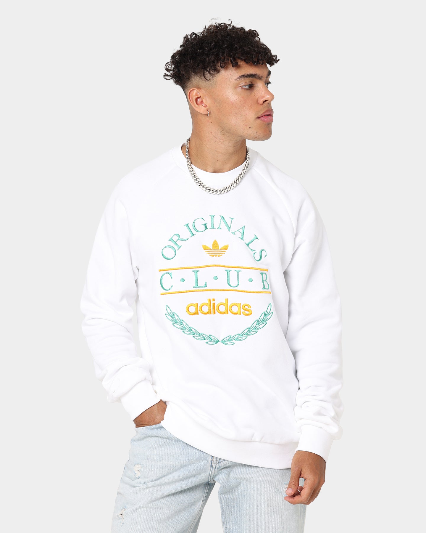 Adidas Club Sweater White - Men's Casual Pullover Hoodie for Gym, Running & Streetwear Fashion | Comfortable Cotton Blend Sweatshirt for Everyday Wear
