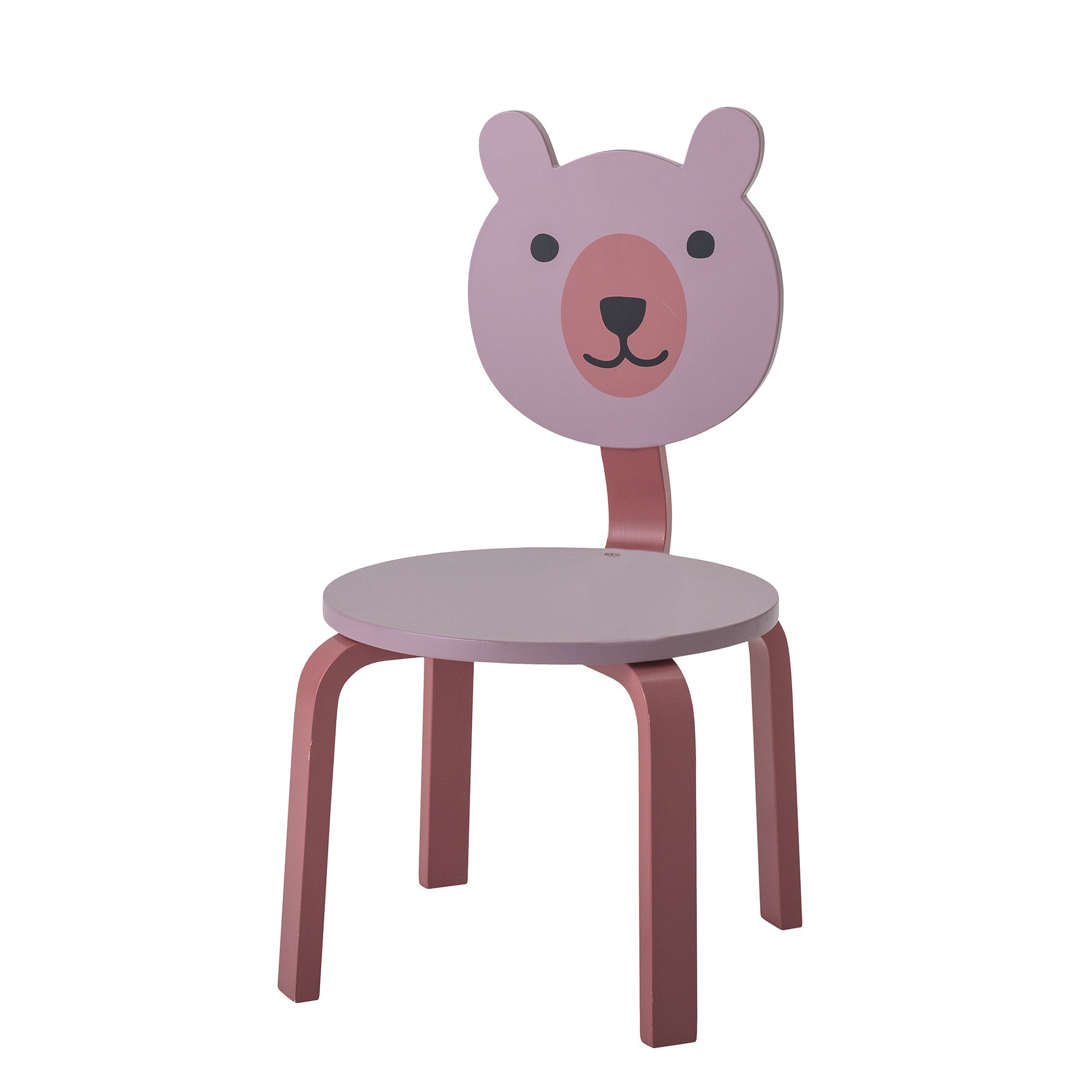 Bloomingville Bear Chair Rose - Adorable Teddy Bear Shaped Chair with Floral Design for Kids' Room, Nursery, or Playroom Decor