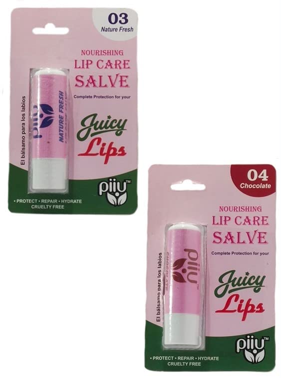 Piiu Nourishing Lip Balm Set - Natural Moisturizing Lip Care for Dry, Chapped Lips | Hydrating & Repairing Lip Salve with Shea Butter & Vitamin E | Perfect for Winter, Travel & Daily Lip Protection (Buy 1 Get 1 Free - 4.5g Each)