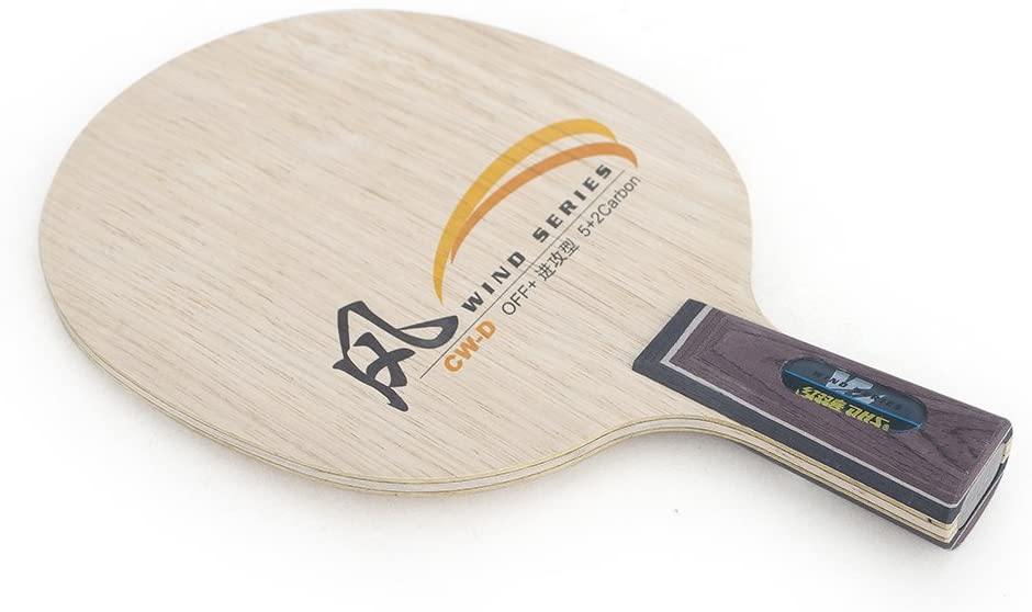 DHS Wind Carbon CW Penhold Table Tennis Blade - Professional Ping Pong Racket for Penhold Grip Players - Perfect for Training & Competitive Matches